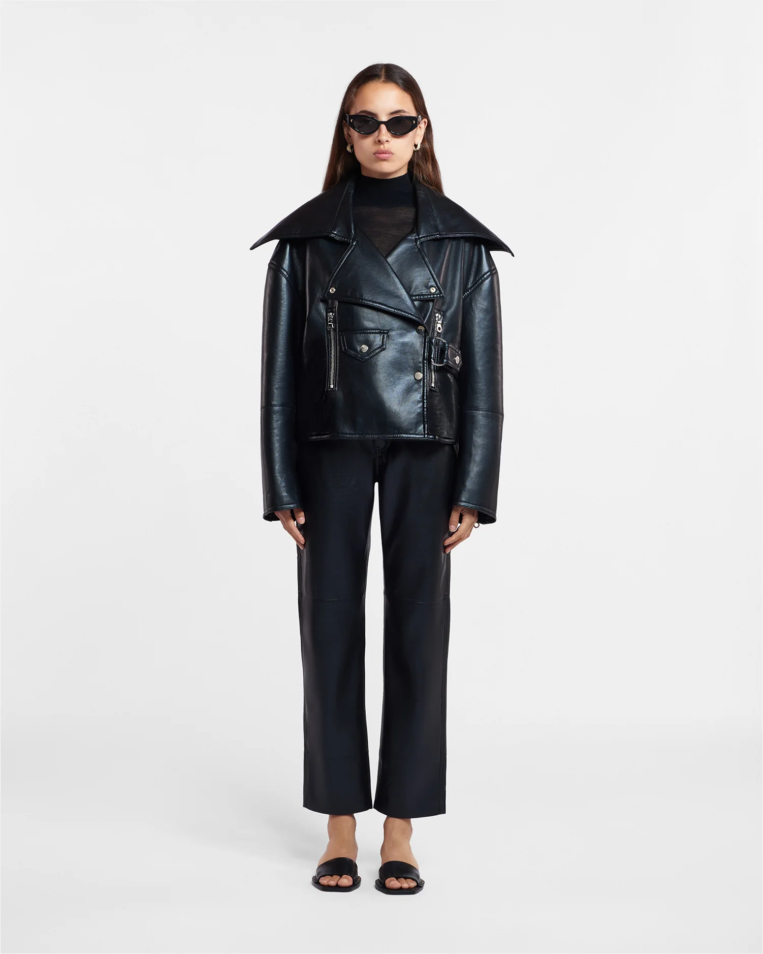 Ado - Regenerated leather jacket - Black - Image 2