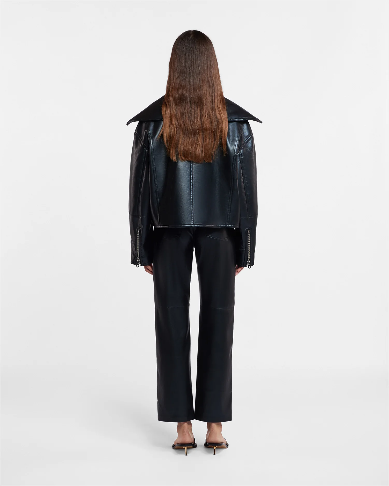 Ado - Regenerated leather jacket - Black - Image 3