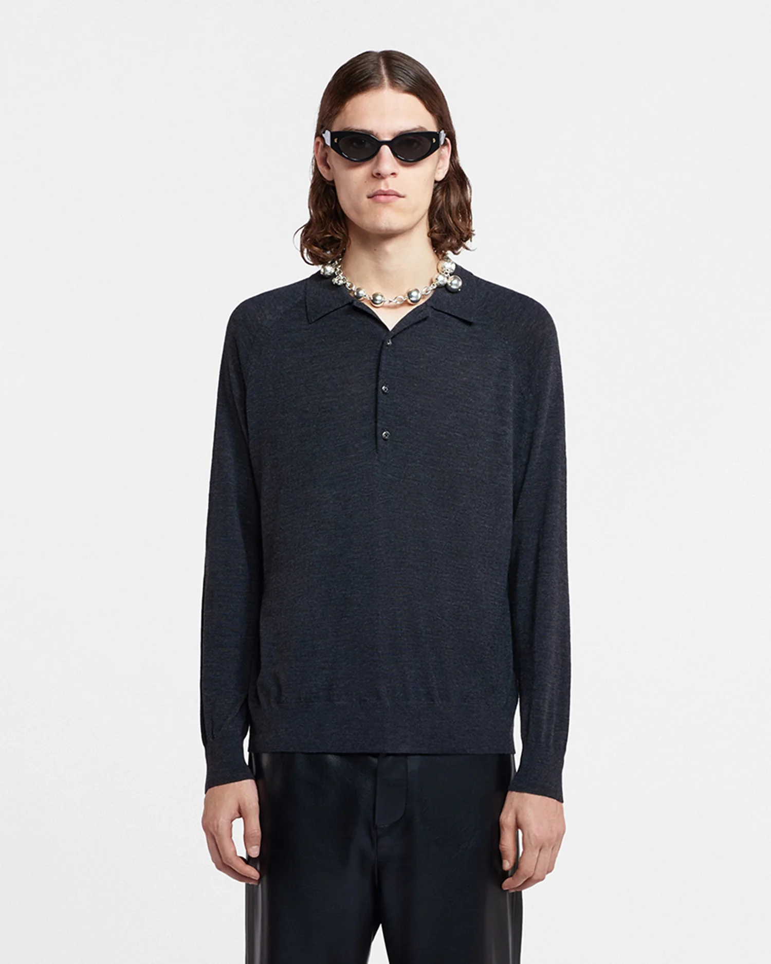 Plato - Merino wool shirt - Charcoal