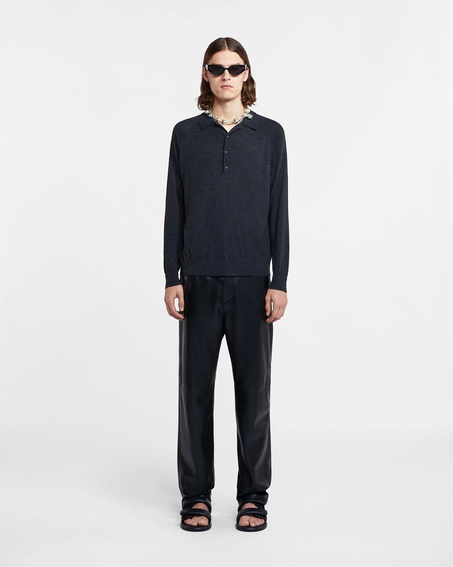 Plato - Merino wool shirt - Charcoal - Image 2