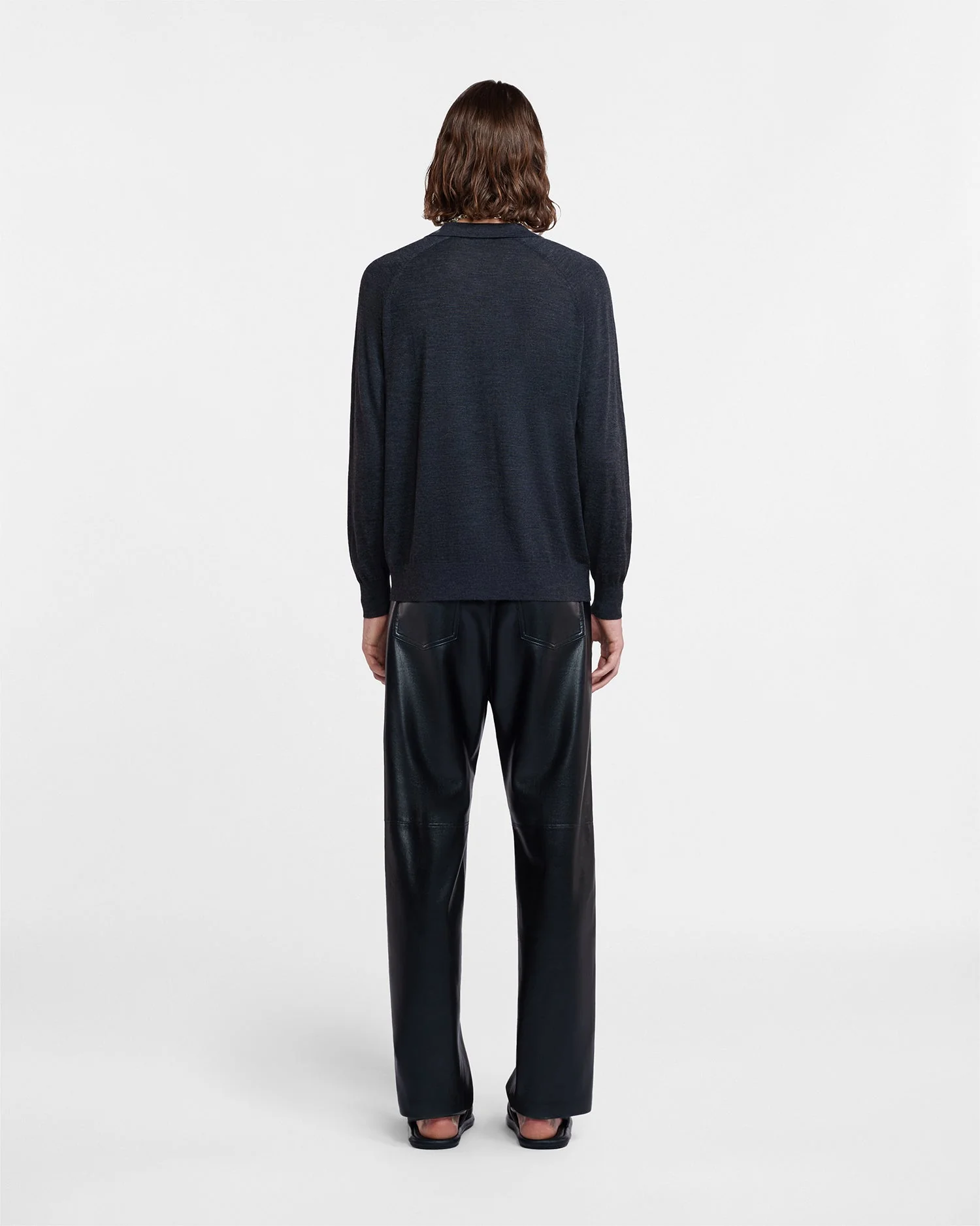 Plato - Merino wool shirt - Charcoal - Image 3