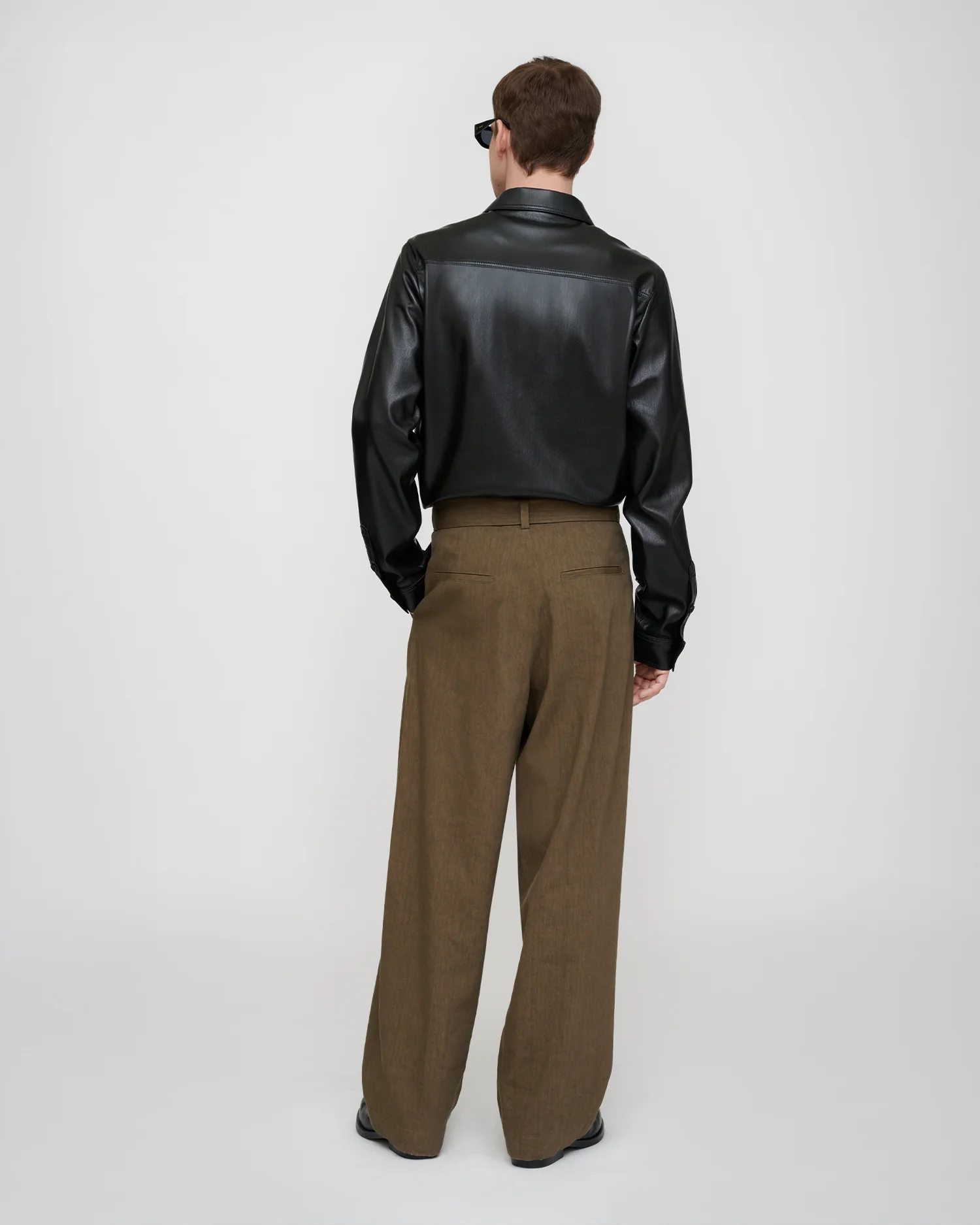Duco - Okobor™ Alt-Leather Long Sleeve Shirt - Black - Image 3
