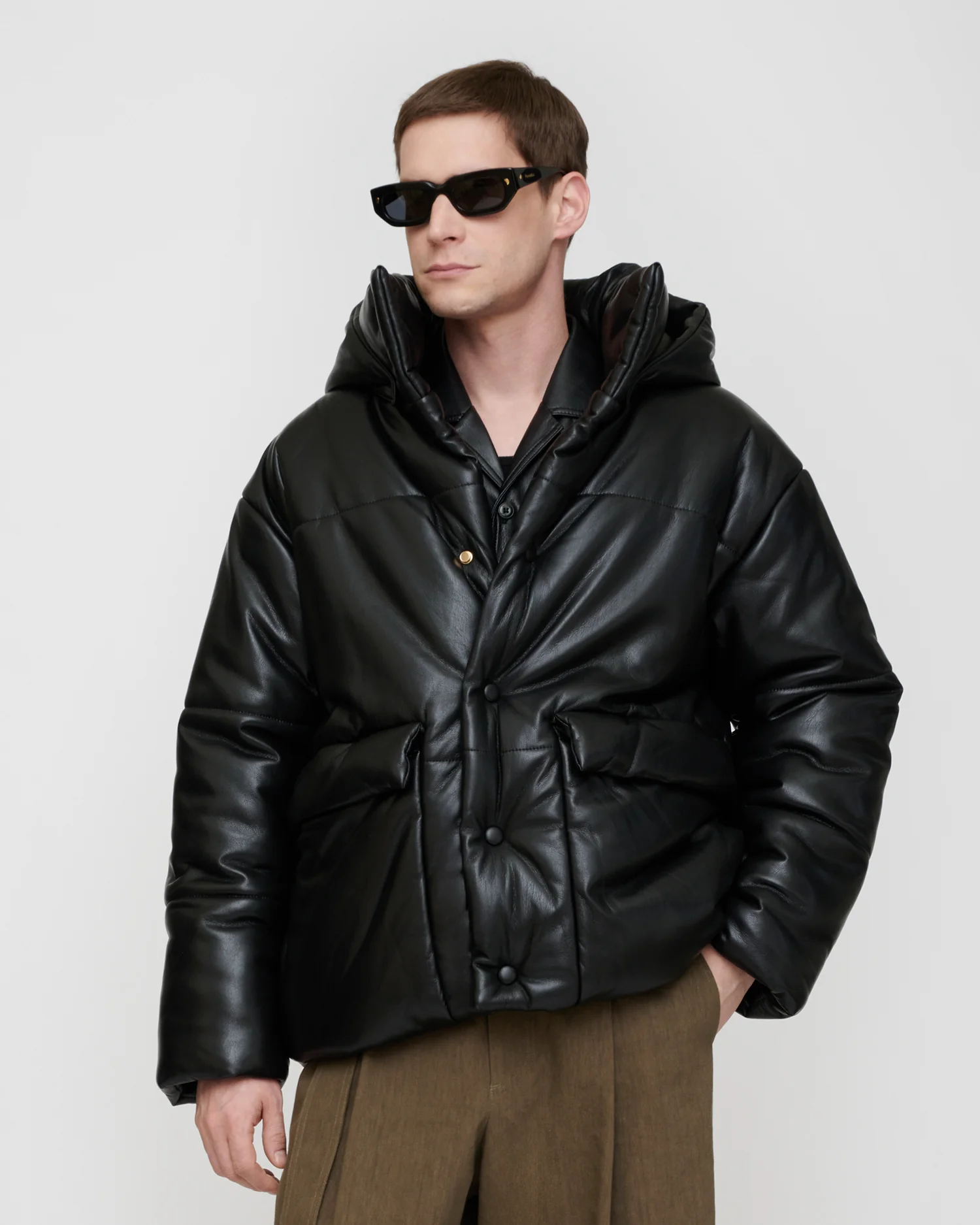 Hide Mens - Okobor™ hooded puffer - Black - Image 3