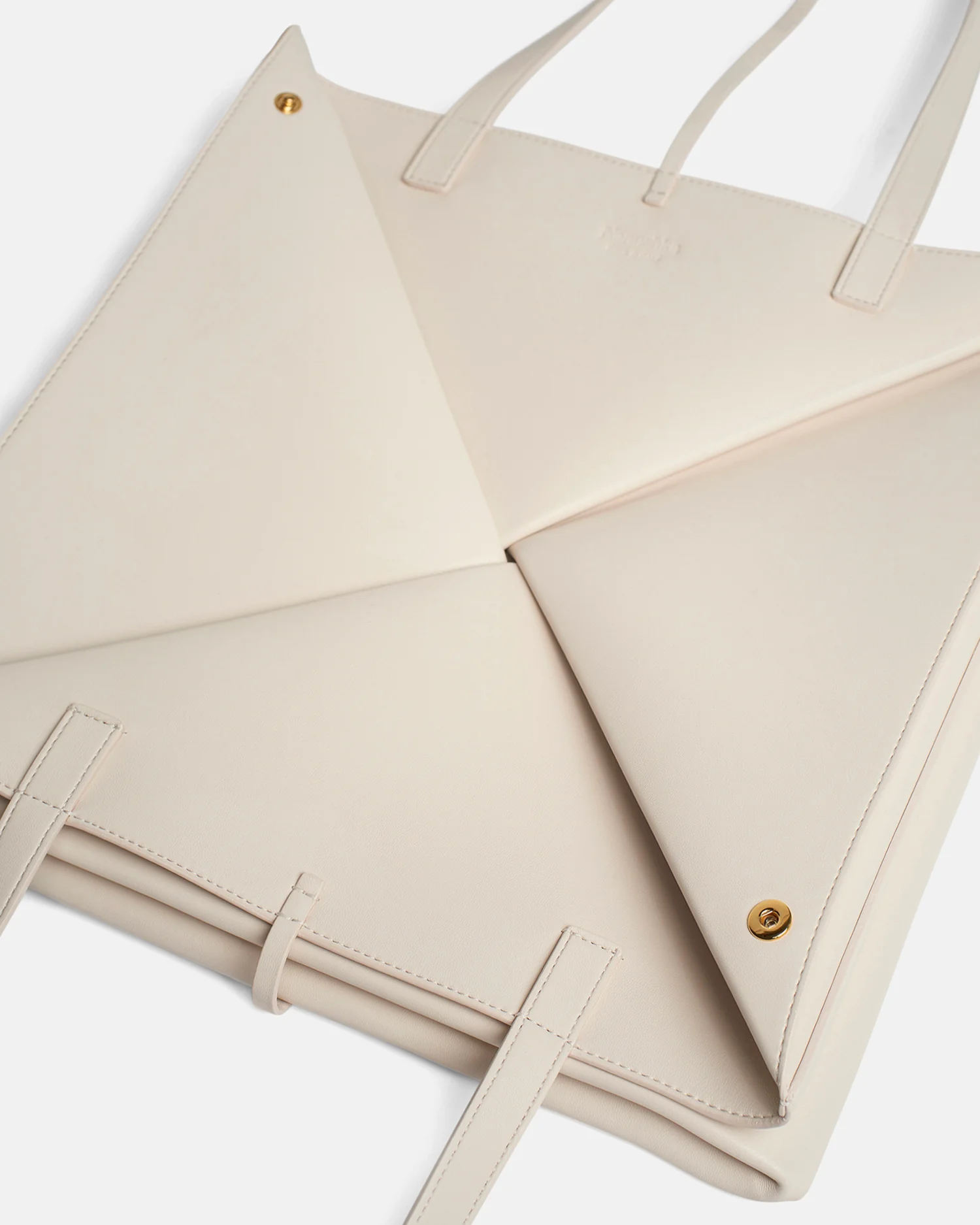 Origami Tote Large - Alt-Nappa tote - Off White - Image 7