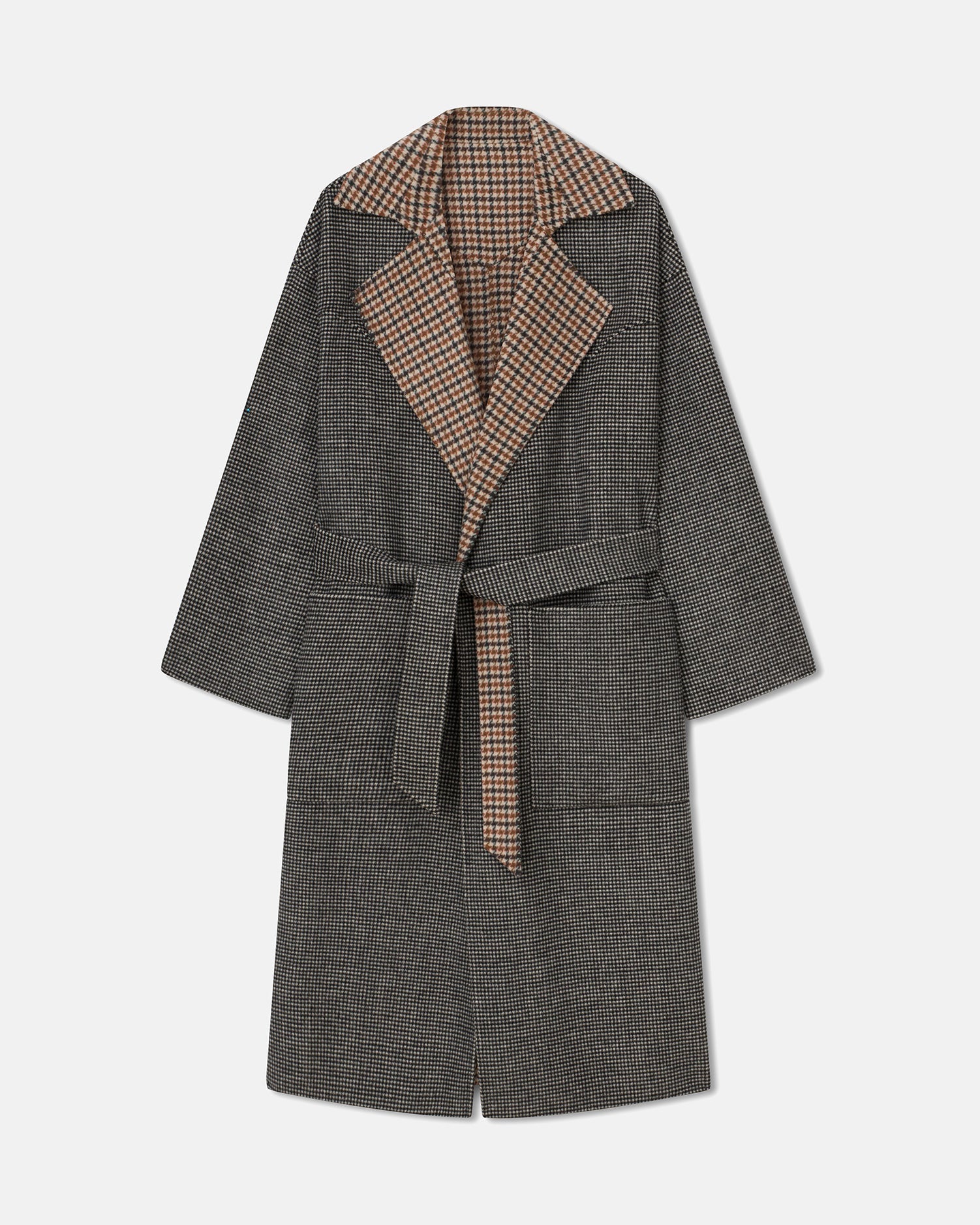 Alamo - Reversible robe coat - Reversible Check - Image 4