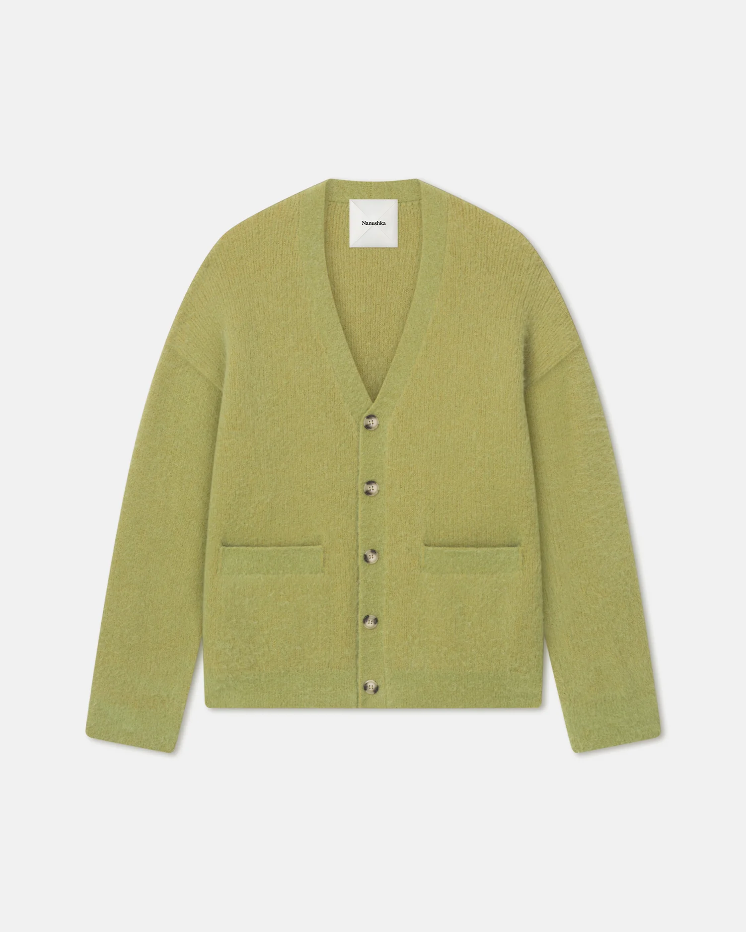 Henri - Brushed alpaca cardigan - Green - Image 5