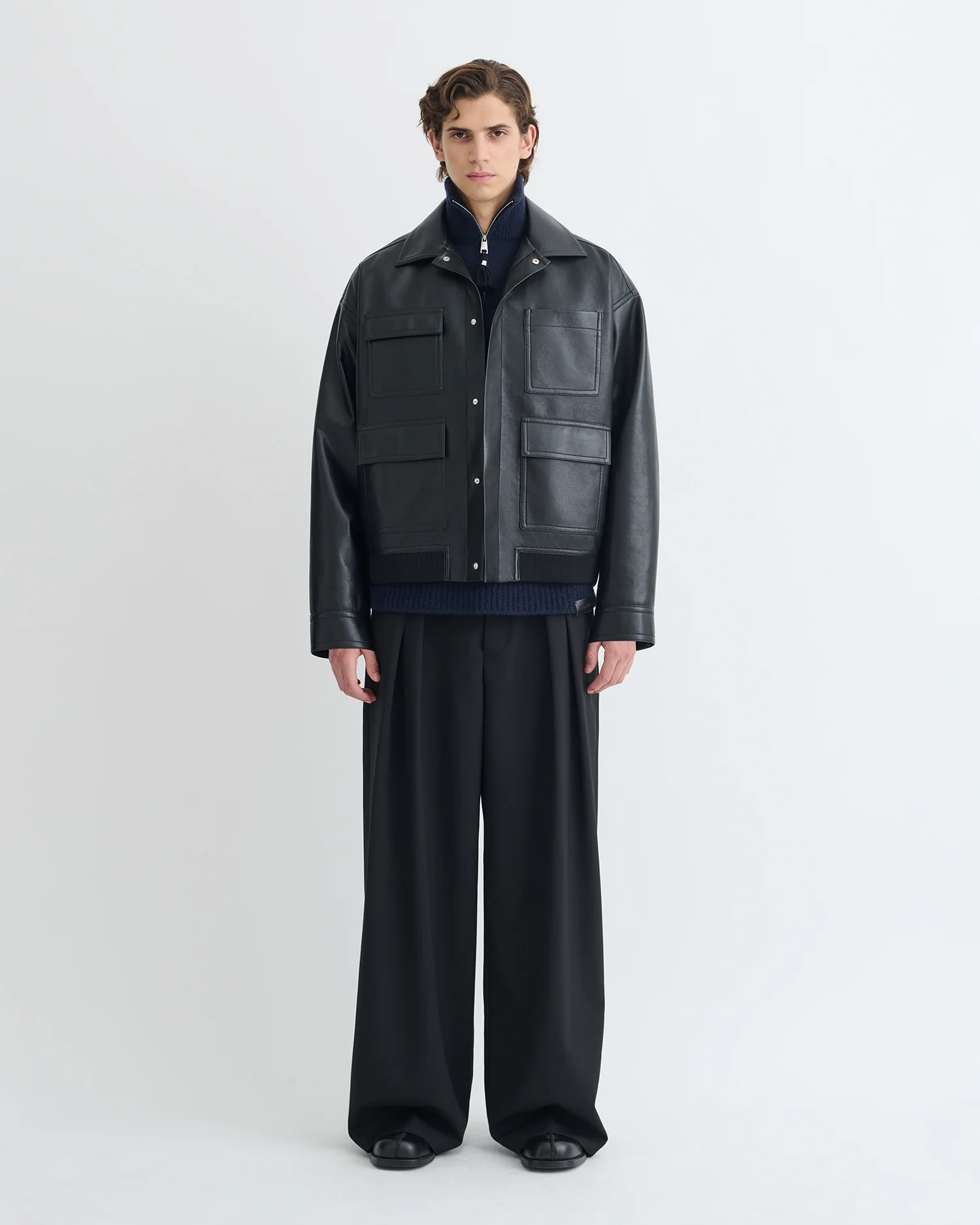 Zubin - Regenerated leather jacket - Black - Image 3