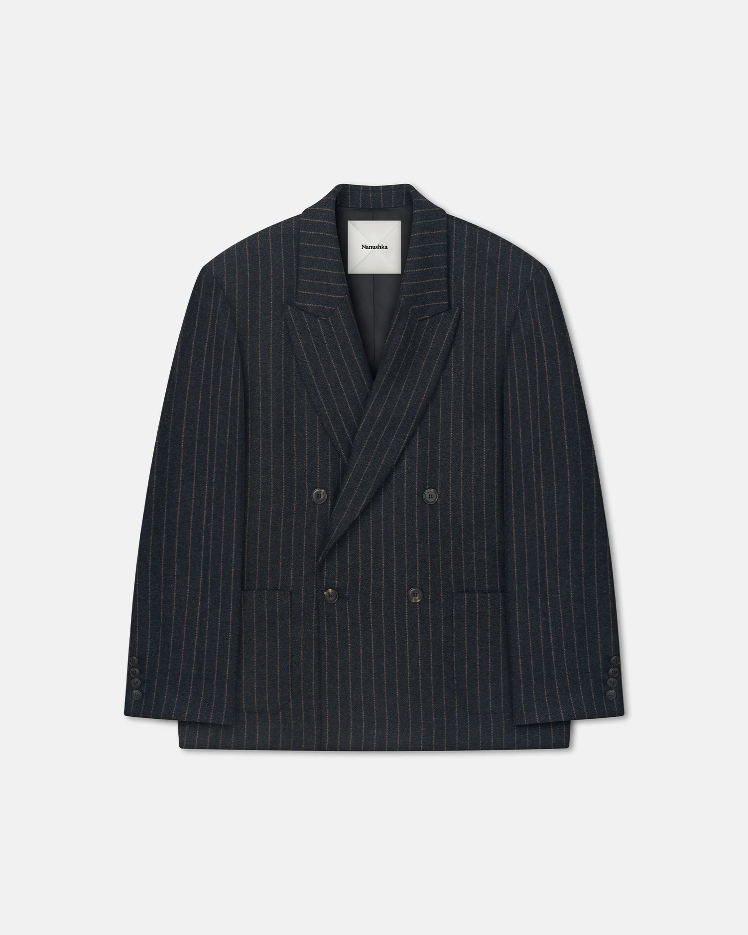 Anselm - Double-breasted blazer - Black/Grey