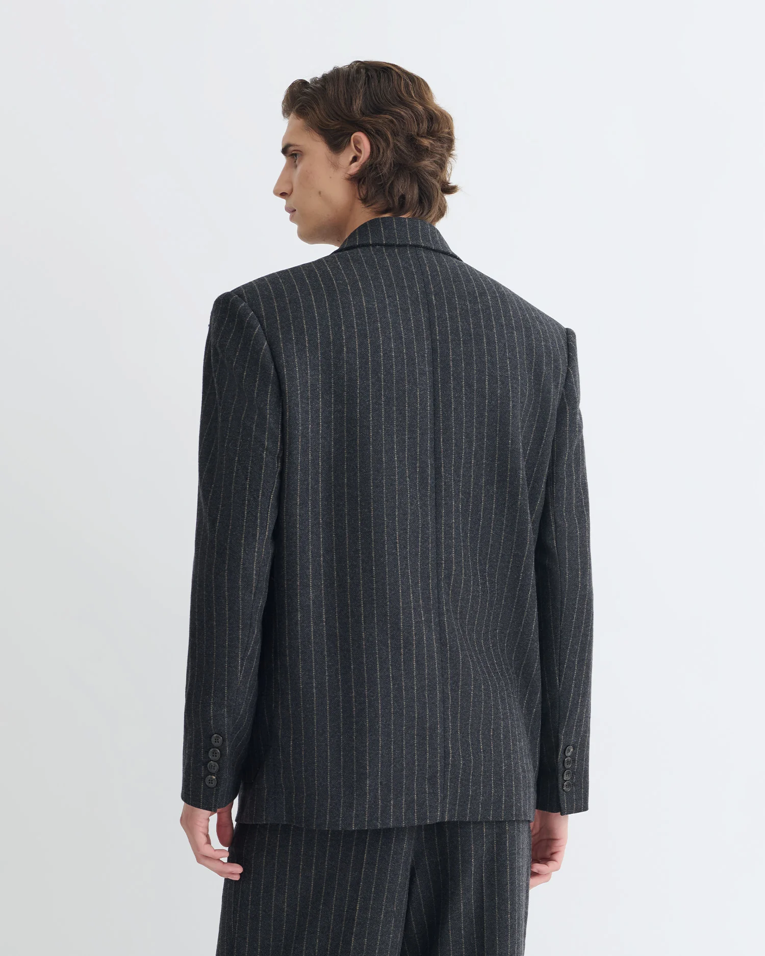 Anselm - Double-breasted blazer - Black/Grey - Image 4
