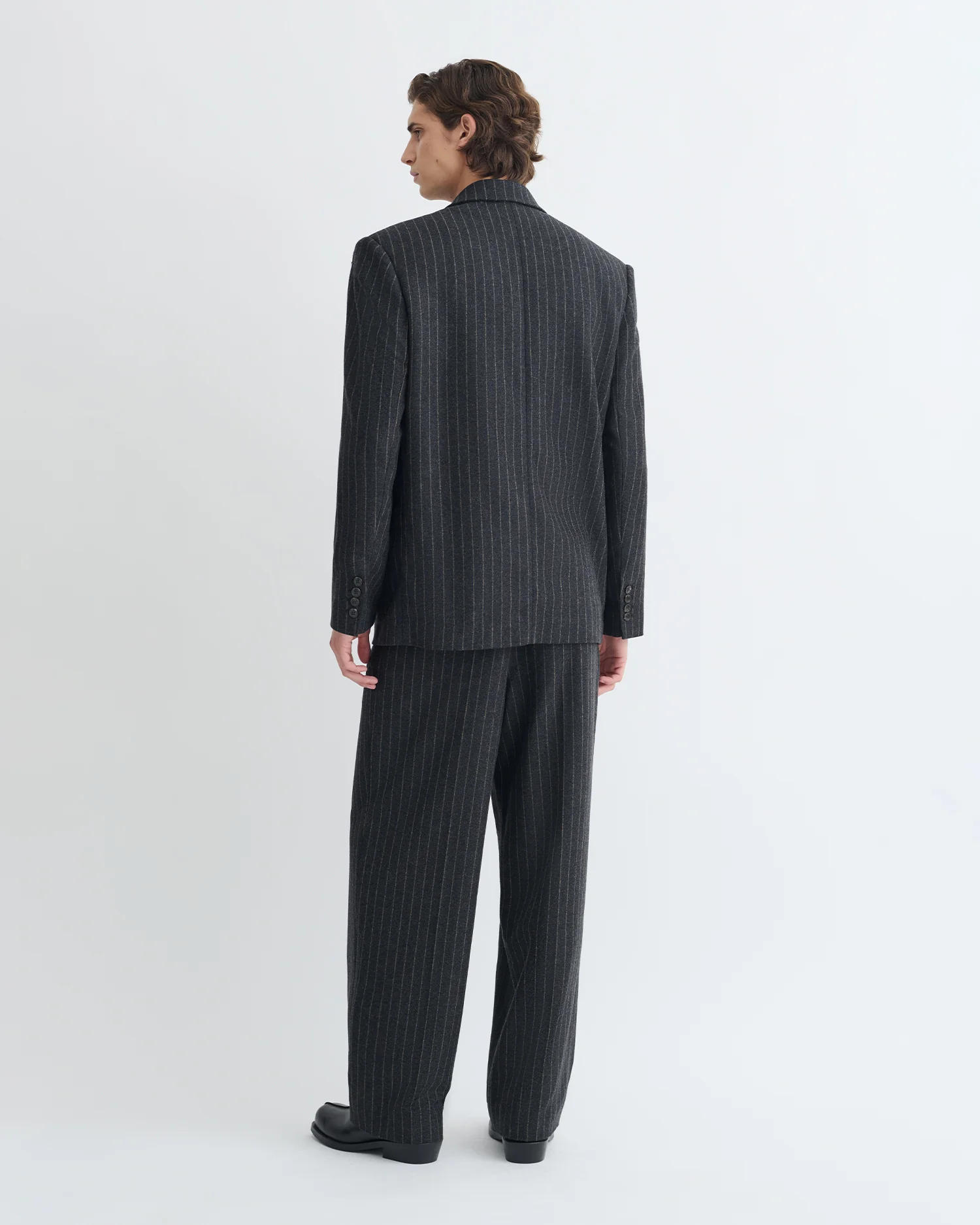 Anselm - Double-breasted blazer - Black/Grey - Image 7