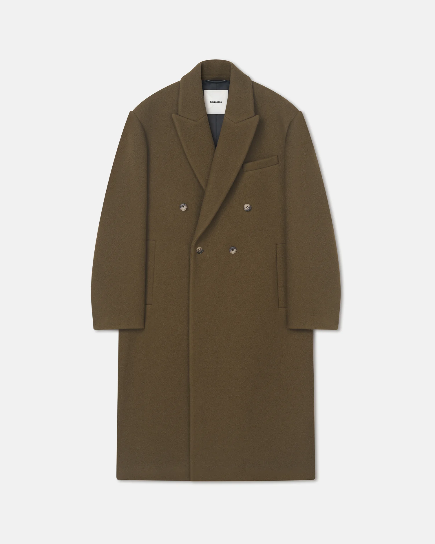 Zenin - Double breasted coat - Wood - Image 3
