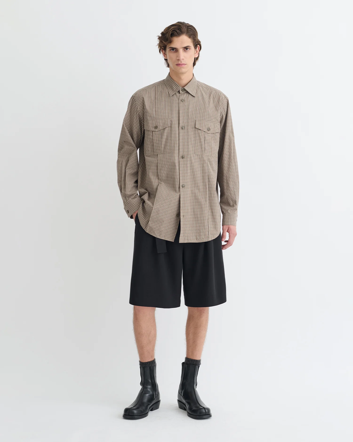 Najib - Shirt - Brown/Creme - Image 4