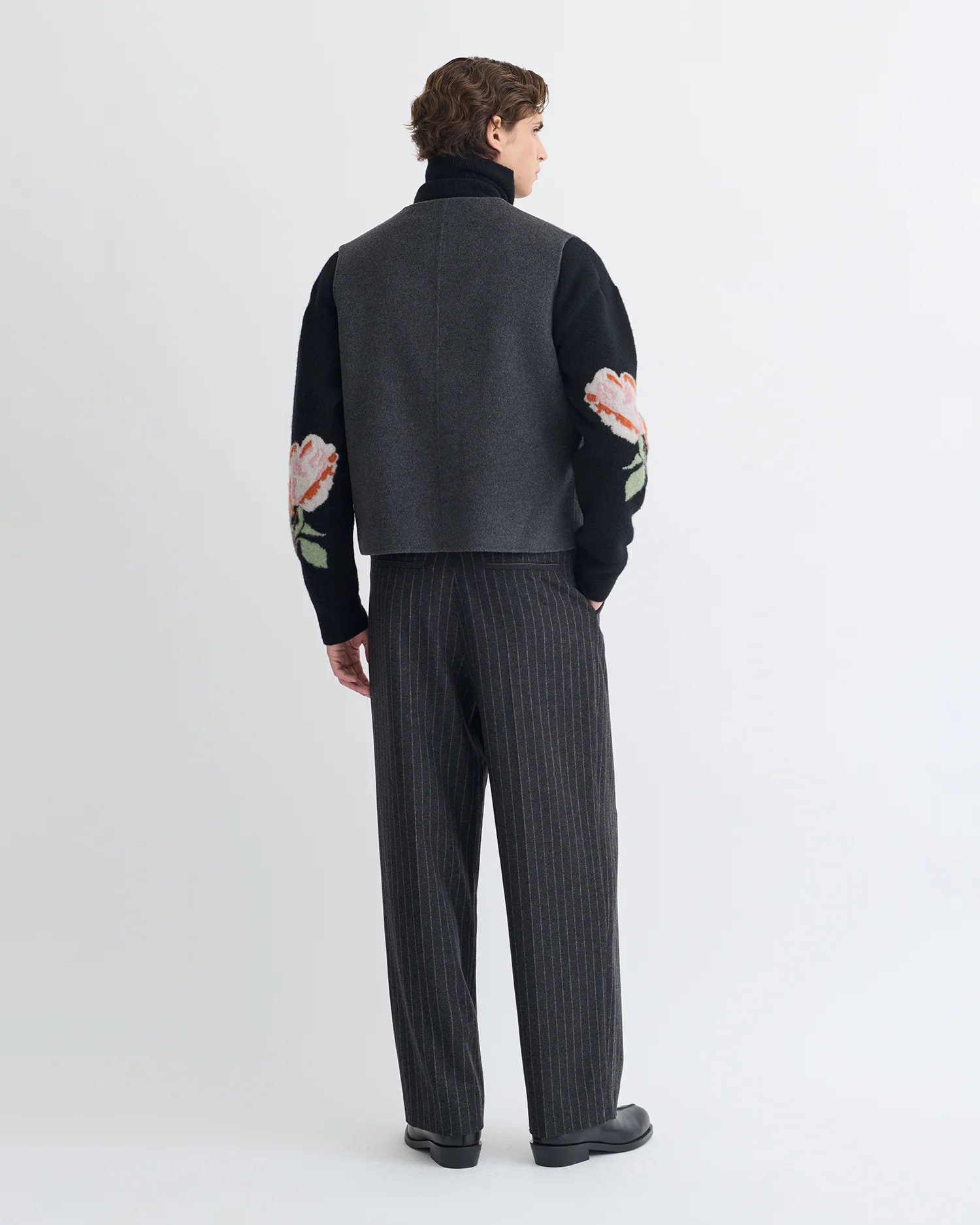 Mykel - Cropped vest - Grey Melange - Image 4