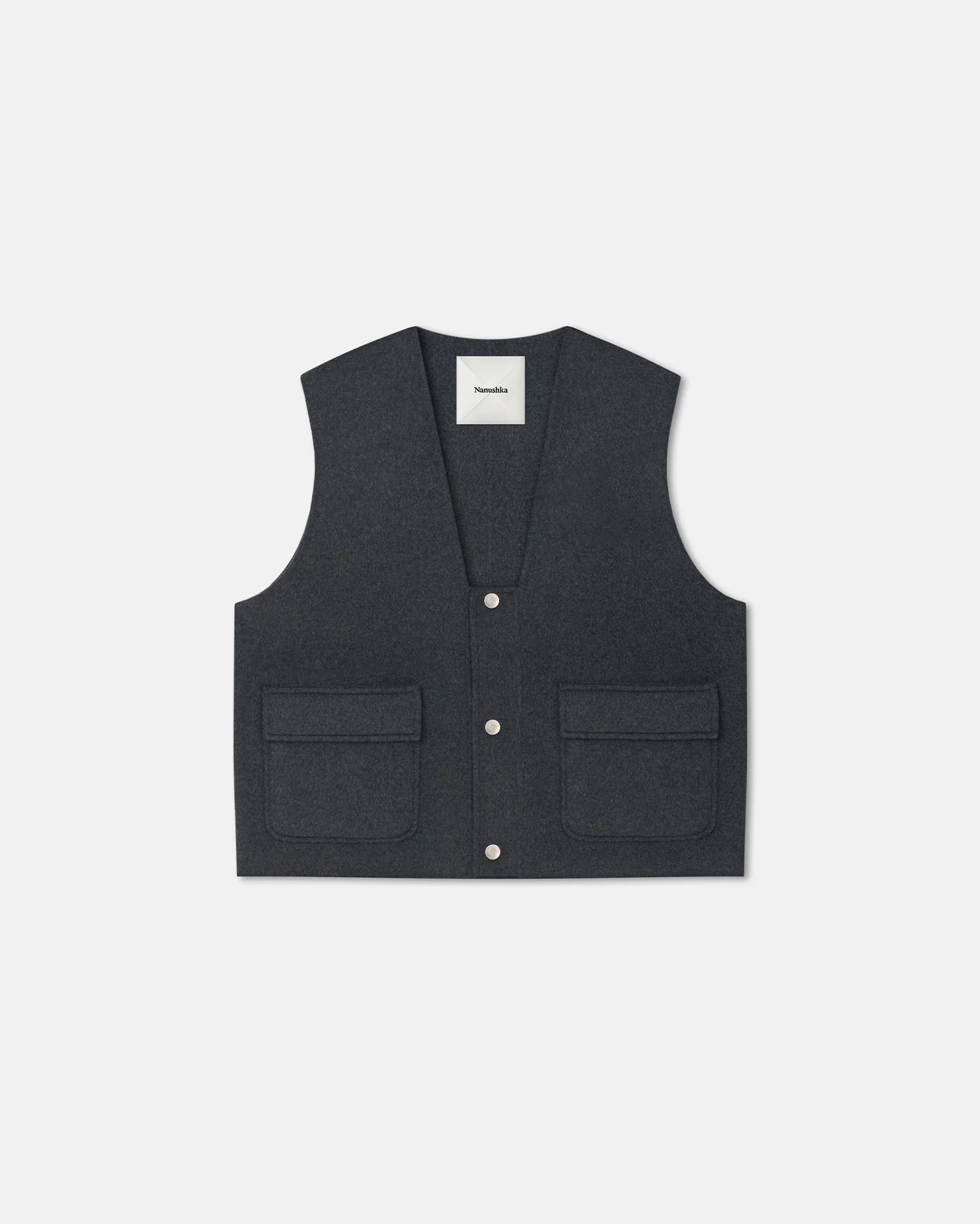 Mykel - Cropped vest - Grey Melange - Image 5