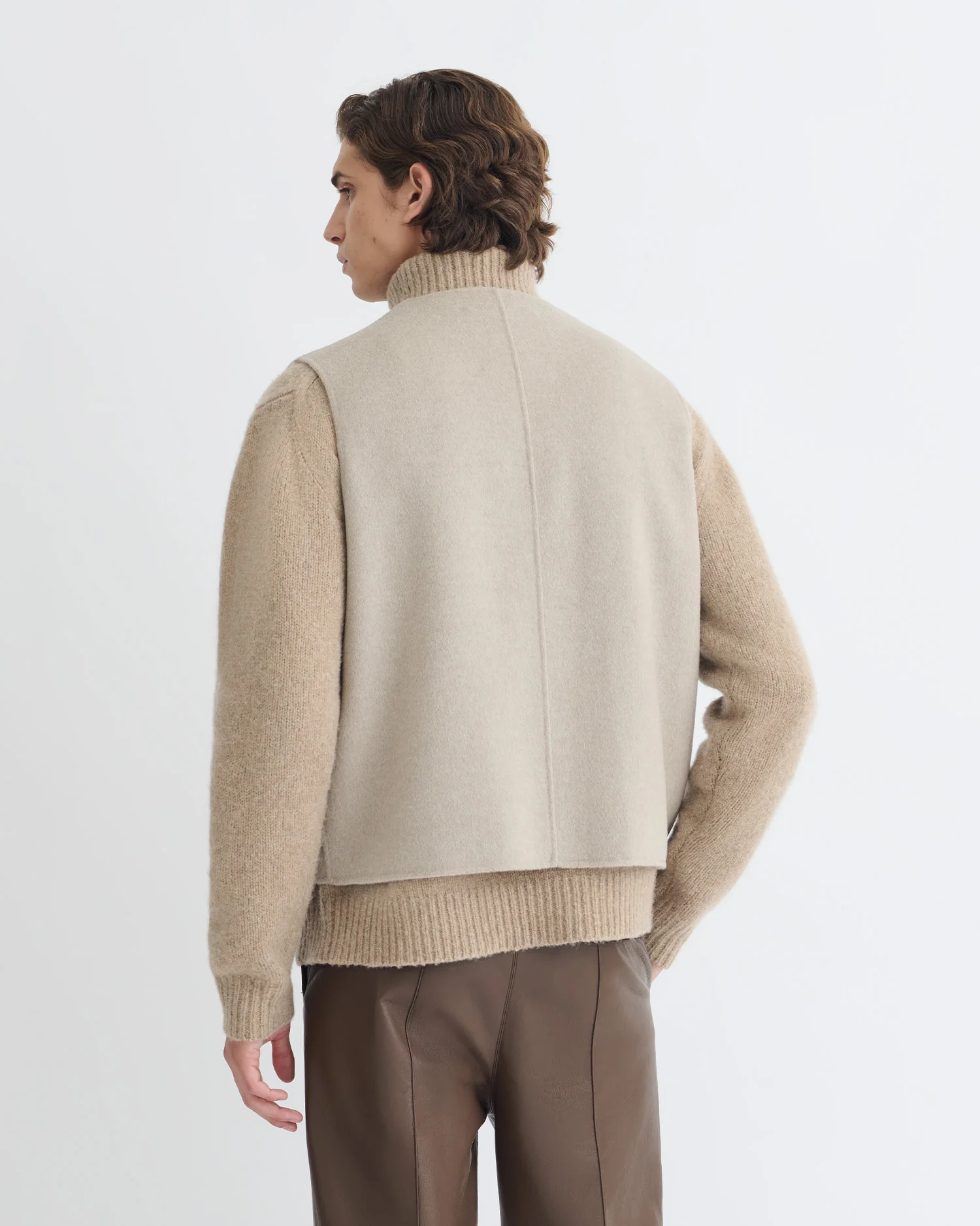 Mykel - Cropped vest - Stone - Image 3