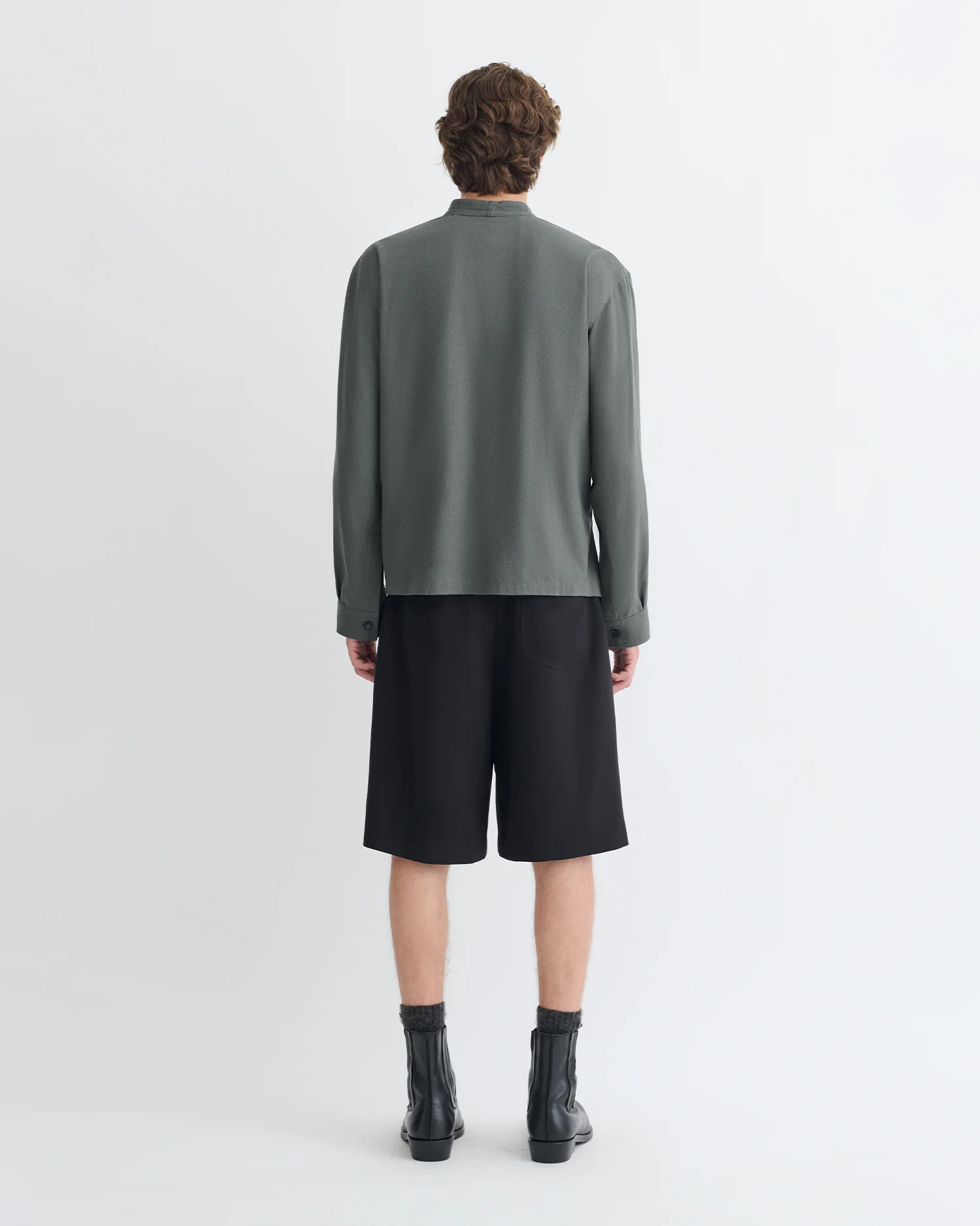 Yorick - Wrap shirt - Dark Grey - Image 4