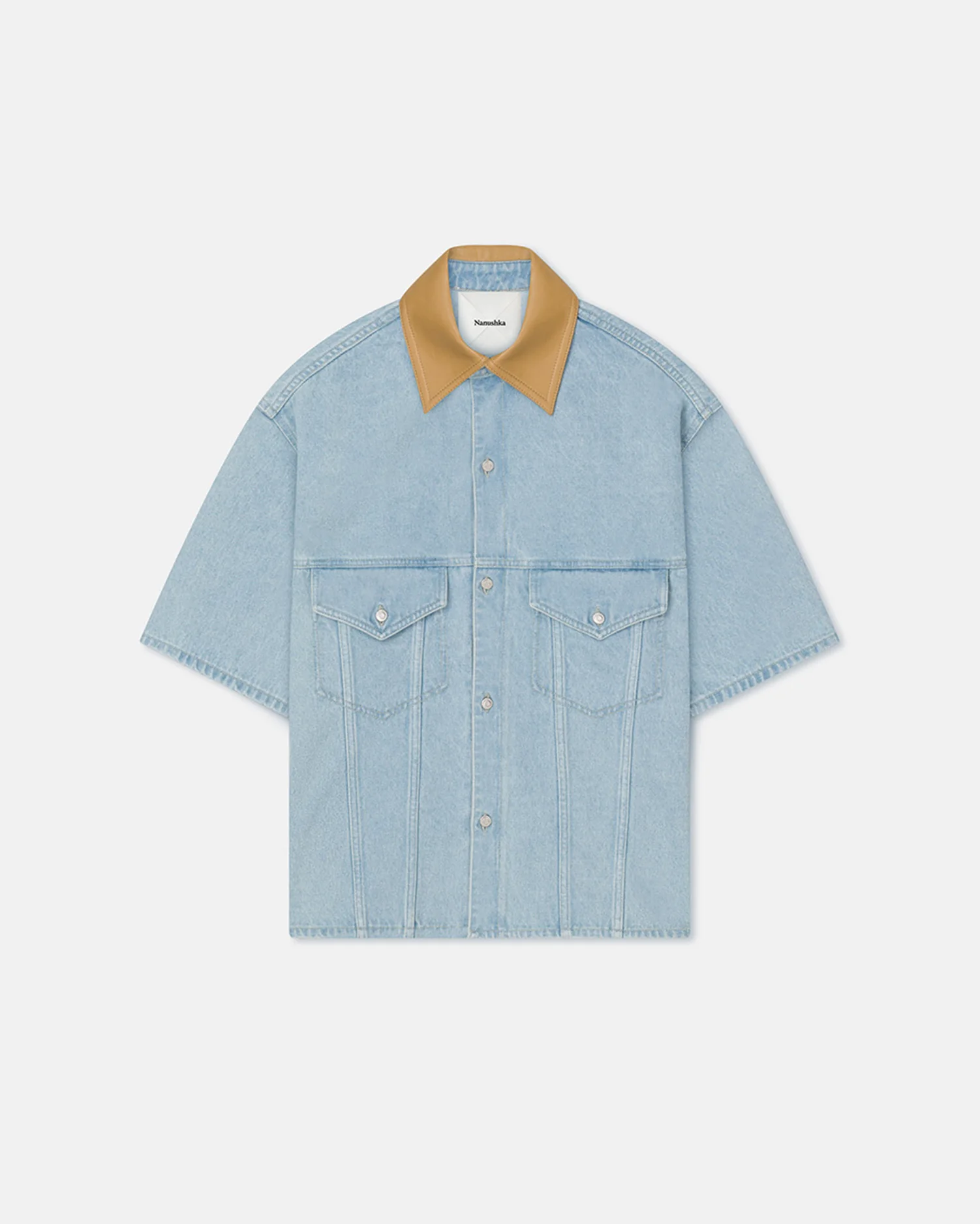 Jorge - Denim shirt - Eco Bleach/Hazel - Image 4