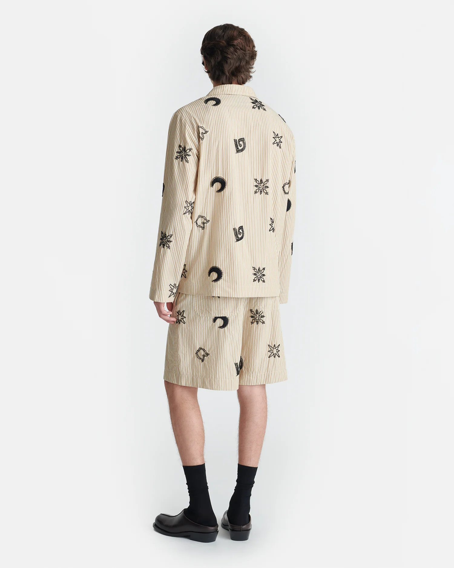 Haris - Beaded shirt - Beige/Black - Image 3