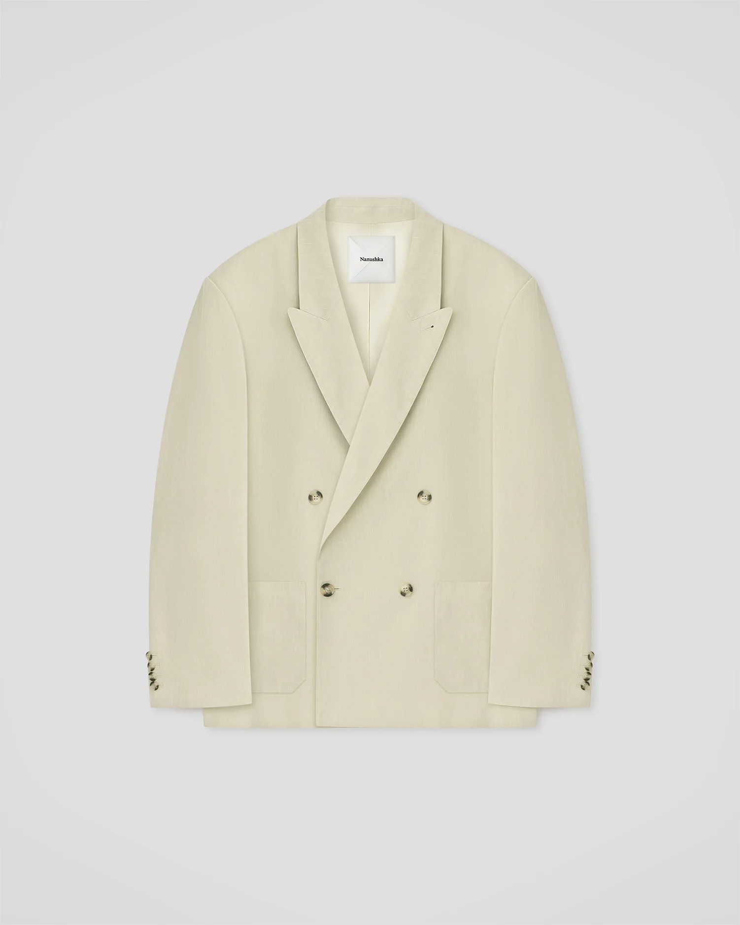 Anselm - Double-breasted blazer - Faded Sage - Image 4