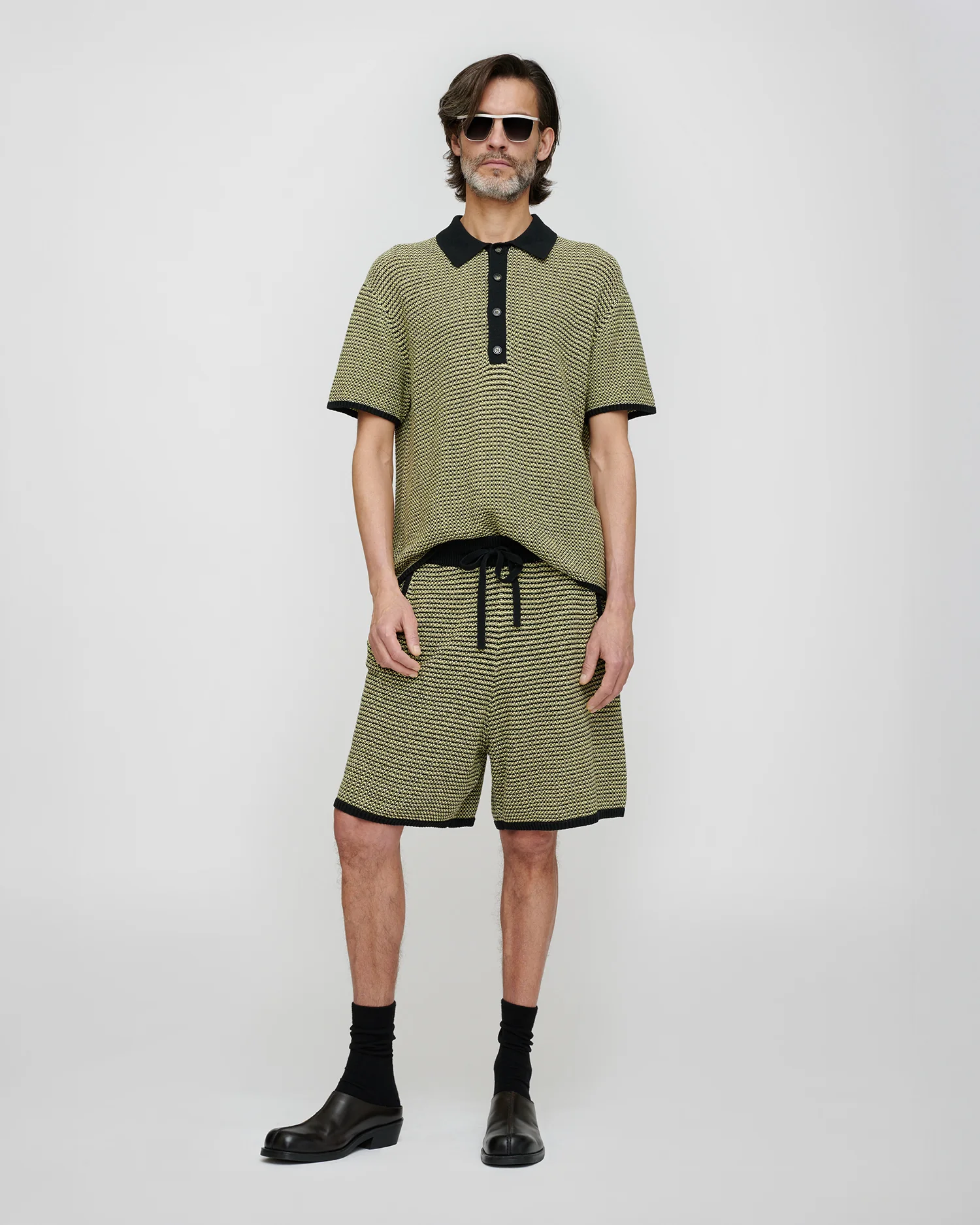 Enzo - Shirt - Acid Creme/Black - Image 3