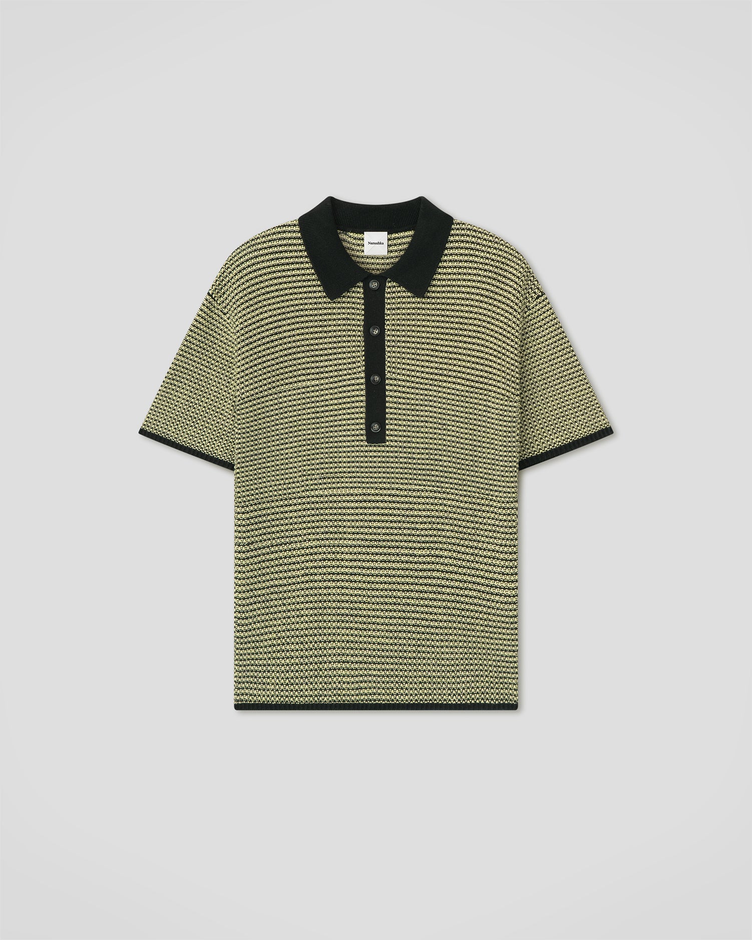 Enzo - Shirt - Acid Creme/Black - Image 4
