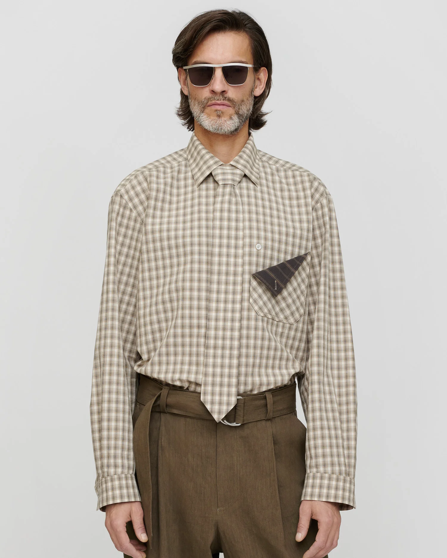 Saturnio - Shirt - Creme/Grey - Image 3