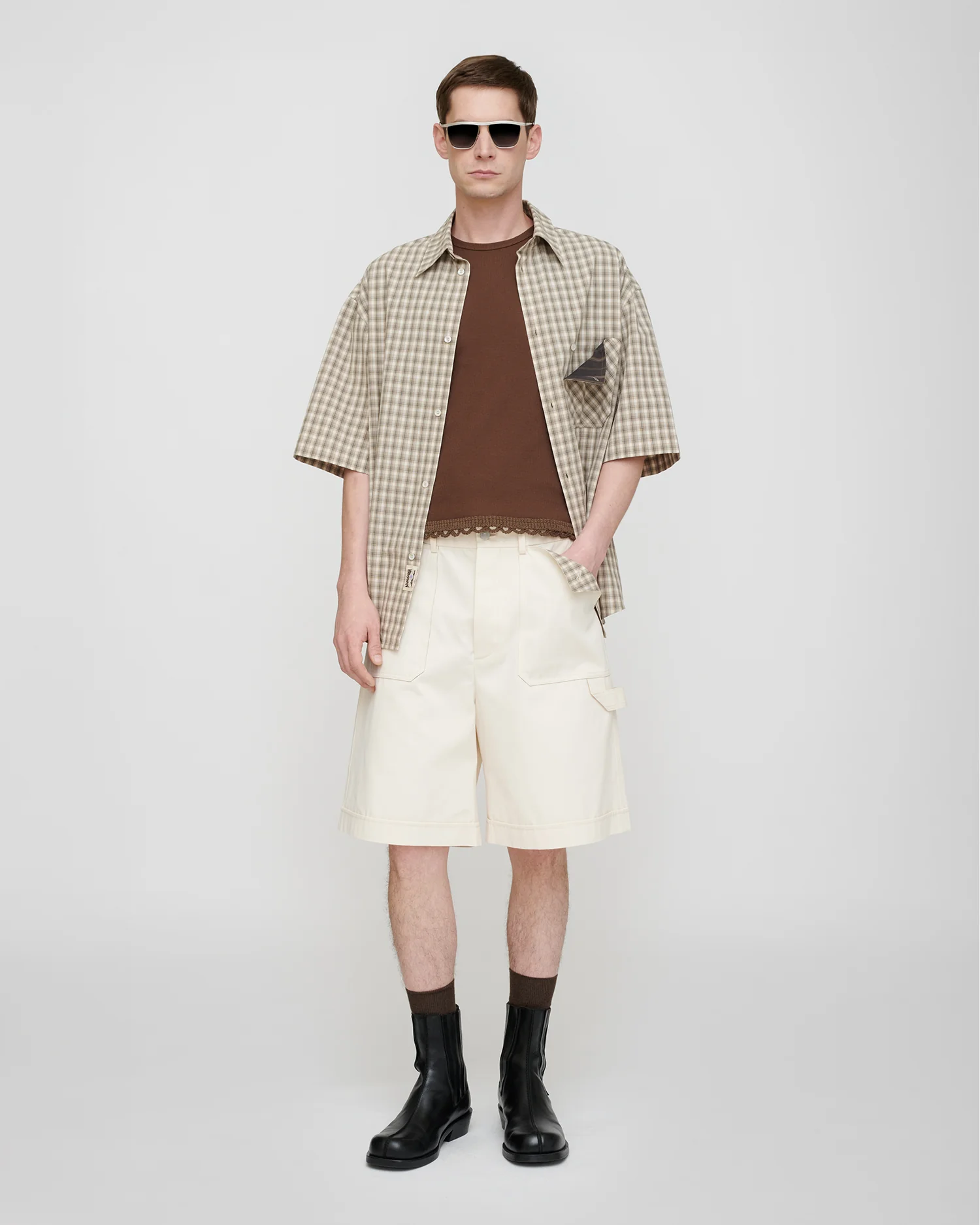 Nahui - Shirt - Creme/Grey - Image 2