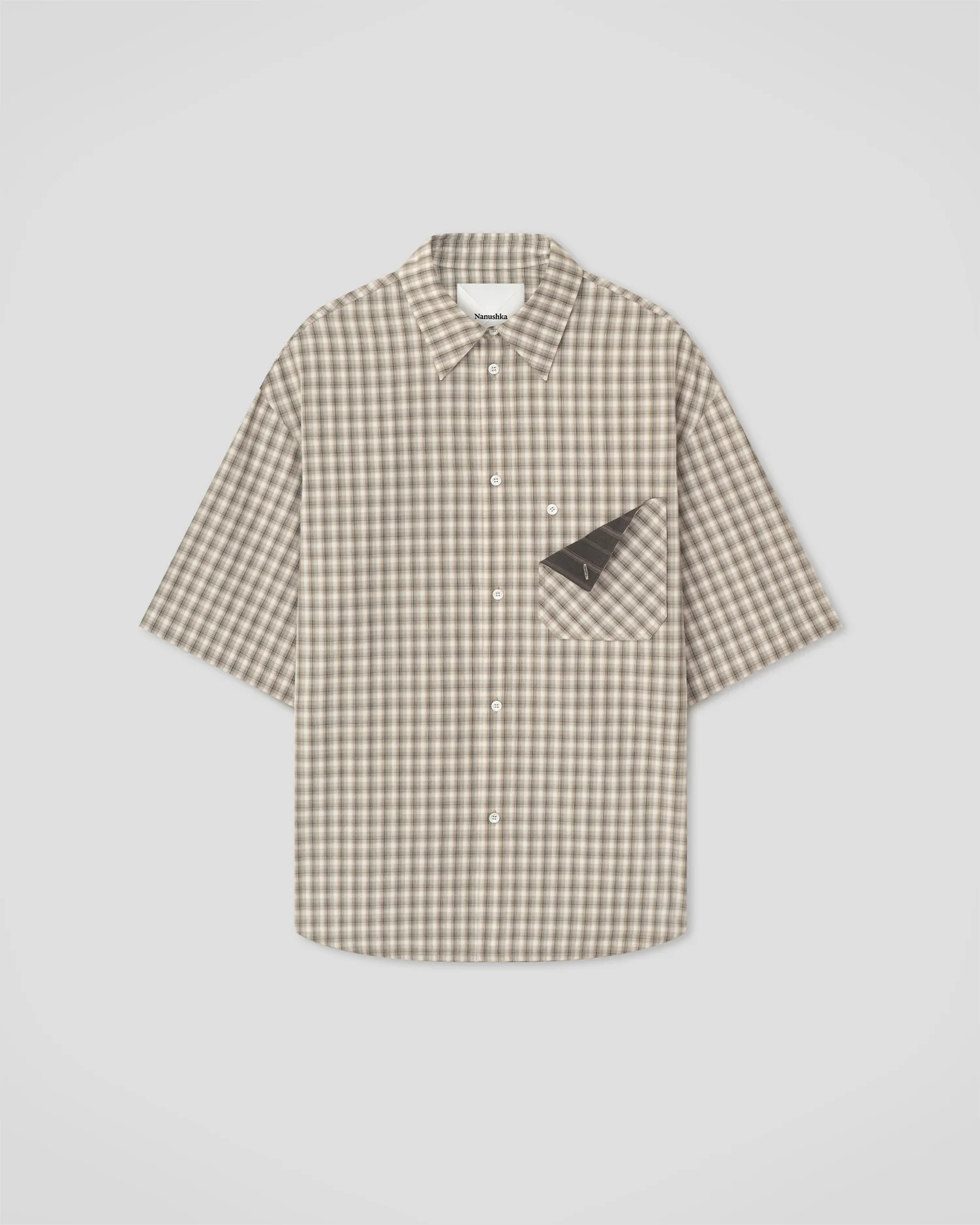 Nahui - Shirt - Creme/Grey - Image 4