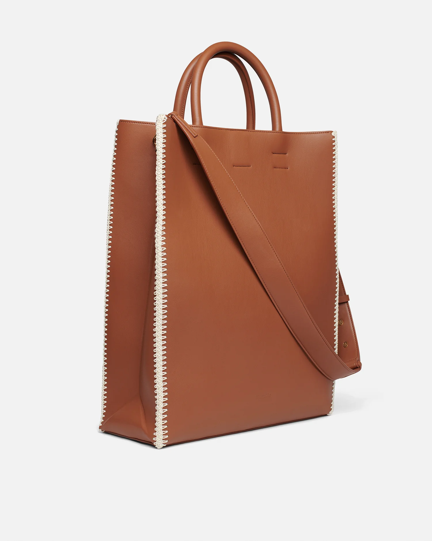 The Compass Tote - Crochet tote bag - Tan/Crème - Image 3