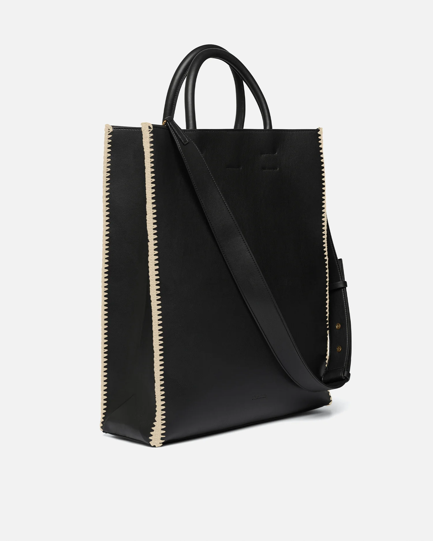 The Compass Tote - Crochet tote bag - Black/Creme - Image 6