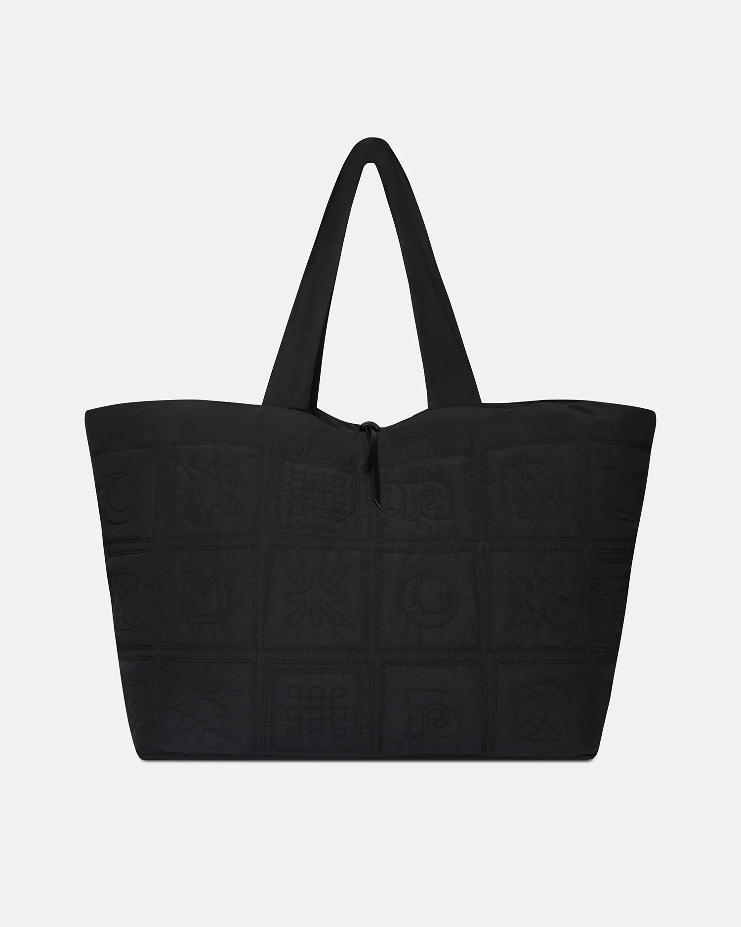 Symbol - Quilted tote bag - Black