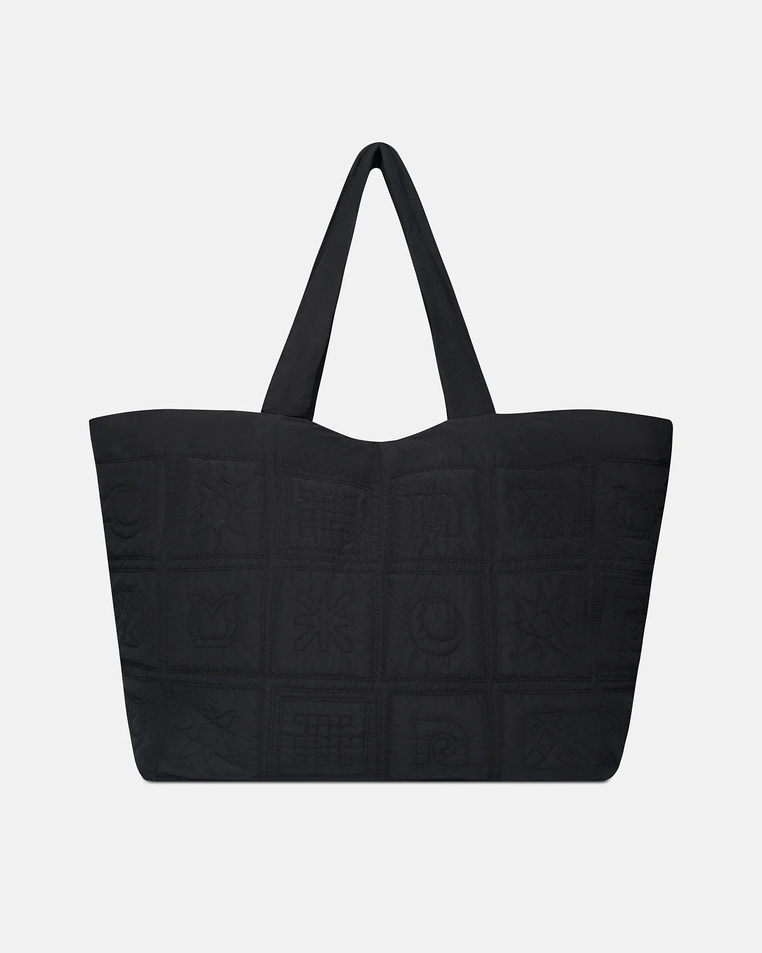 Symbol - Quilted tote bag - Black - Image 2
