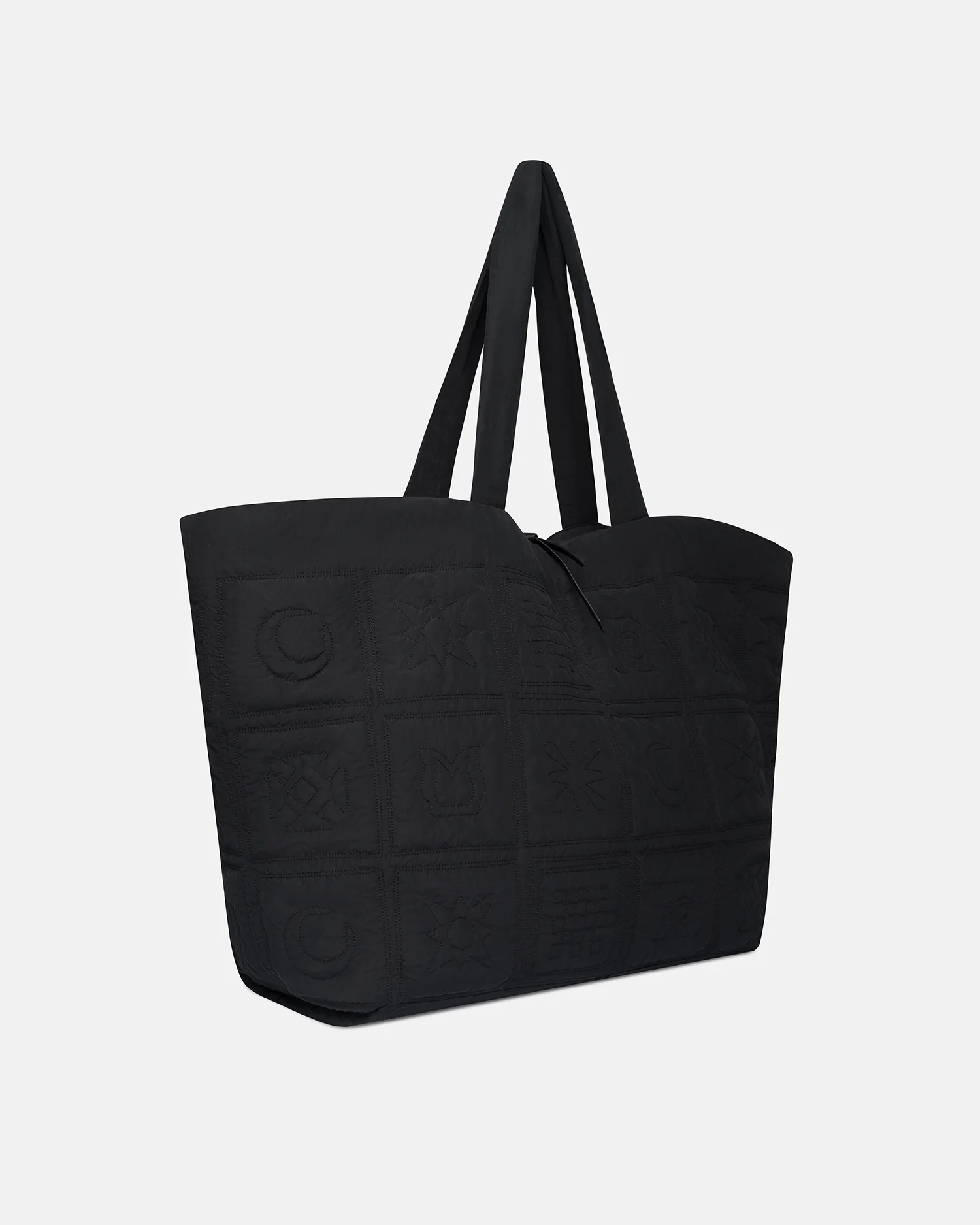 Symbol - Quilted tote bag - Black - Image 3