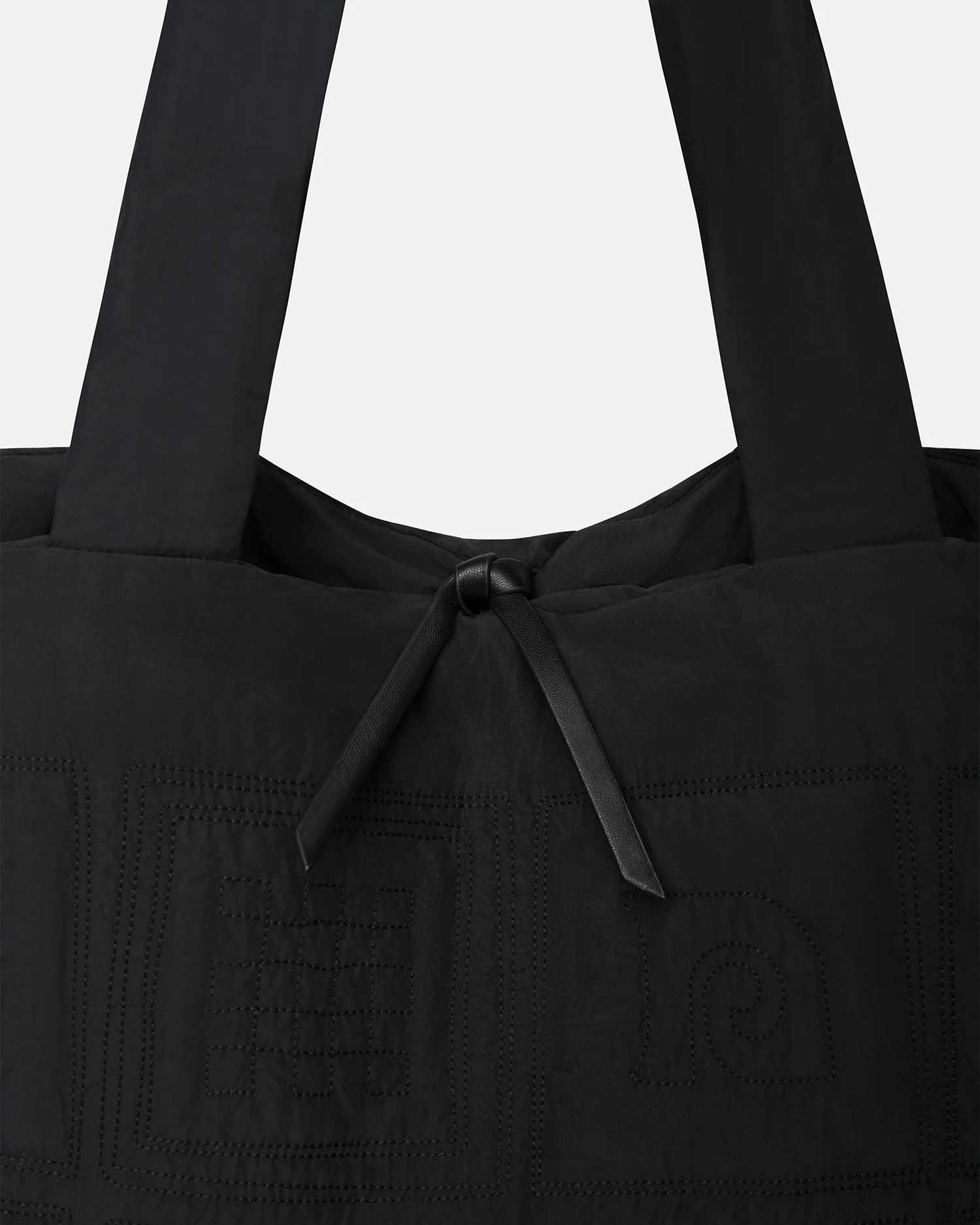 Symbol - Quilted tote bag - Black - Image 5