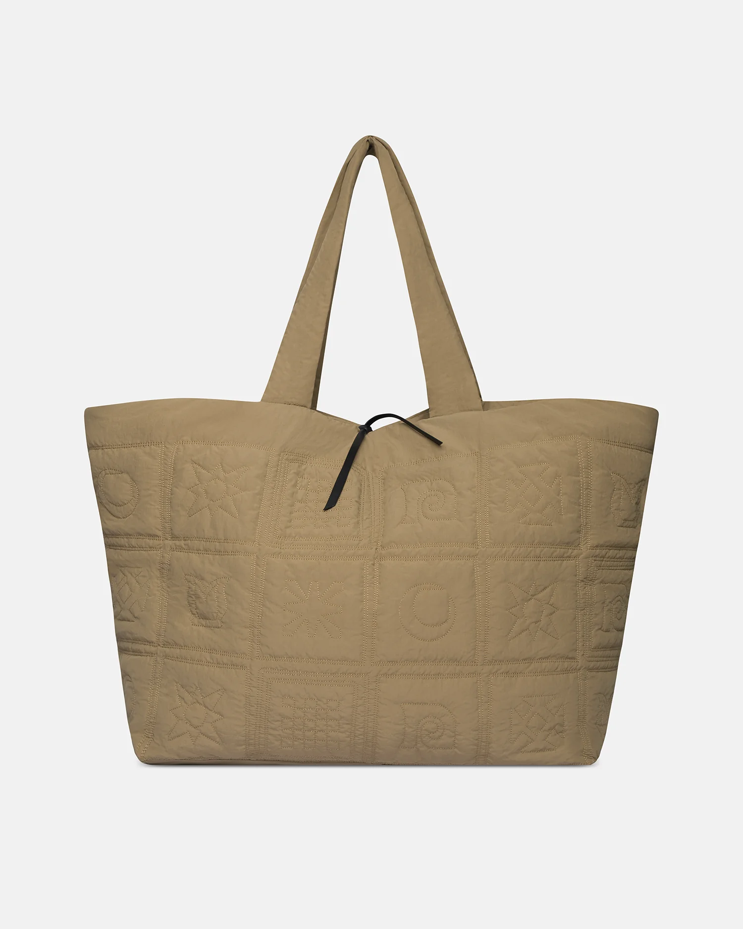 Symbol - Quilted tote bag - Muted Khaki