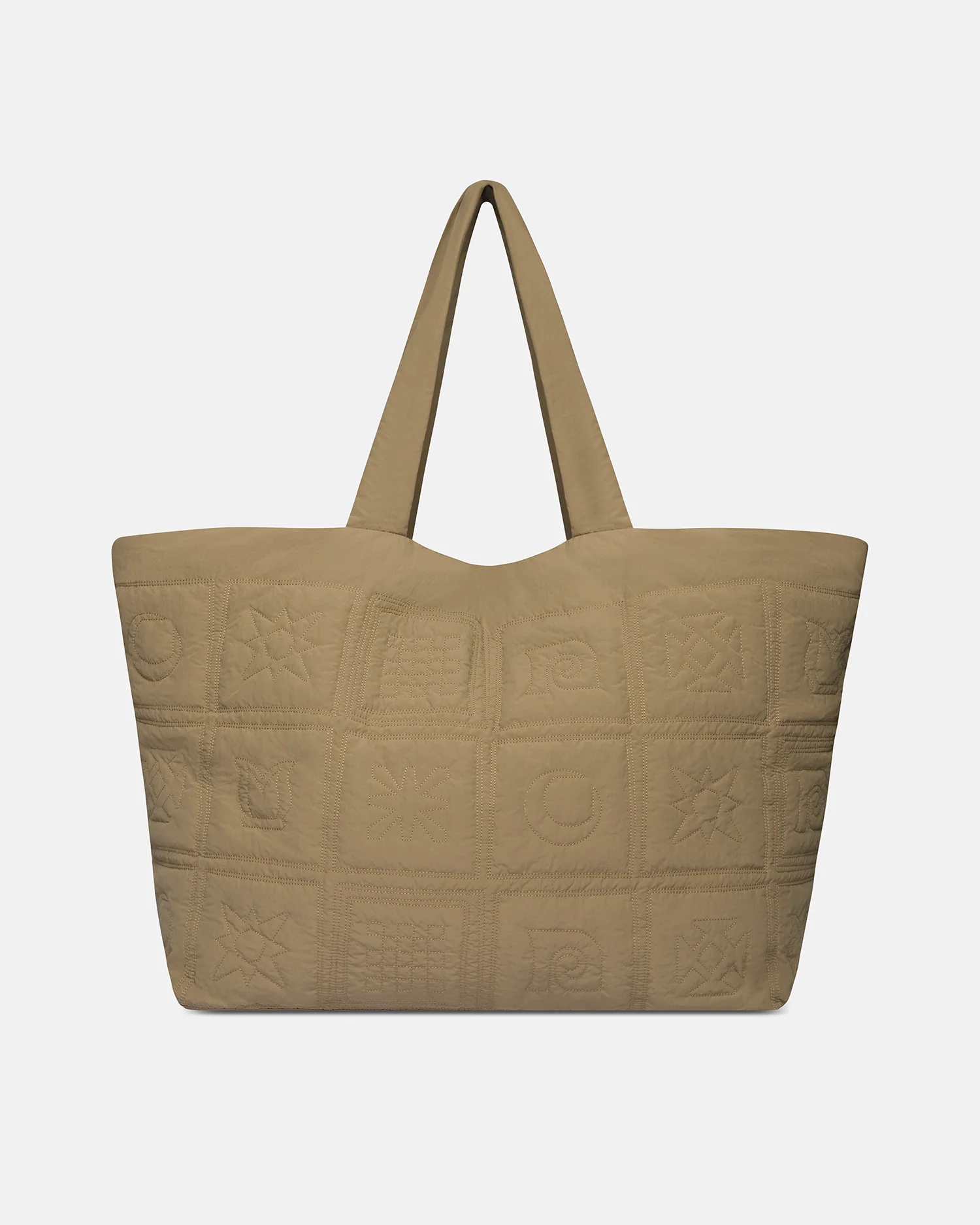 Symbol - Quilted tote bag - Muted Khaki - Image 2