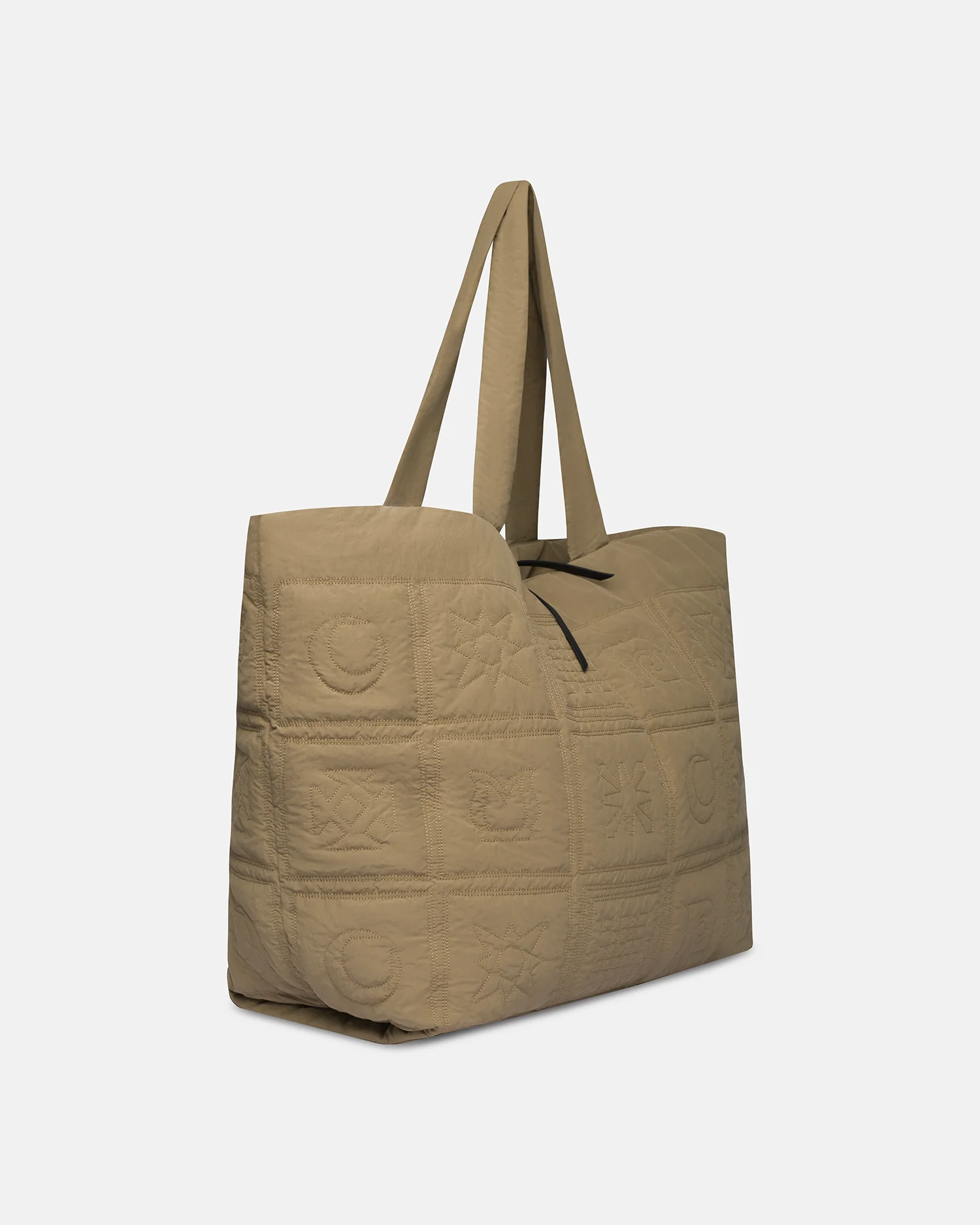 Symbol - Quilted tote bag - Muted Khaki - Image 3
