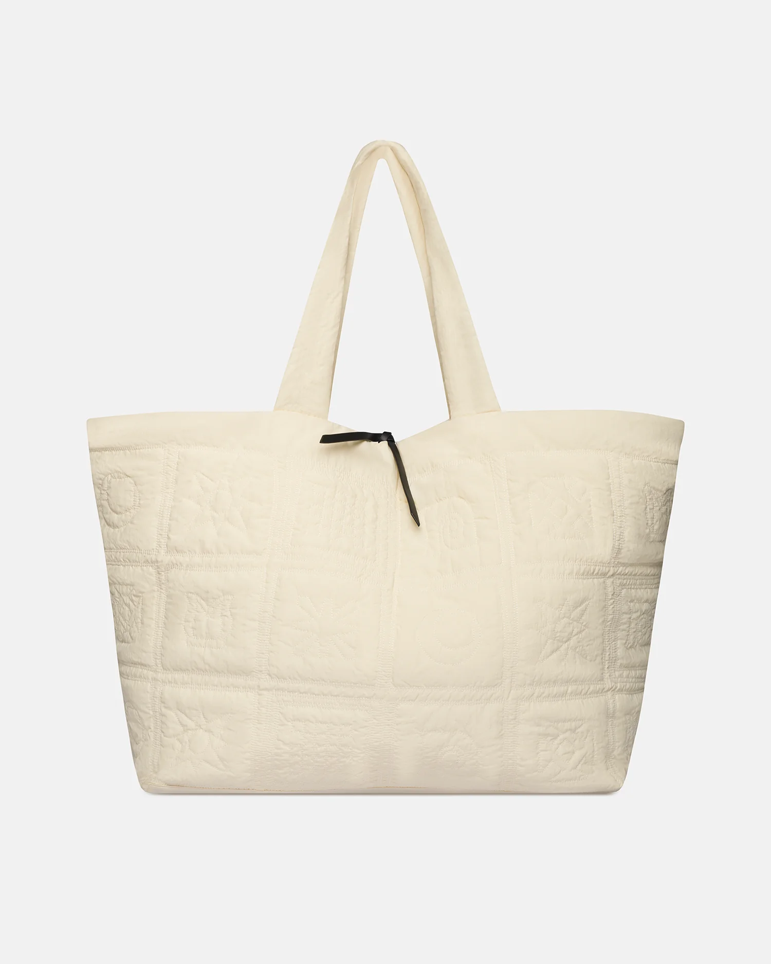 Symbol - Quilted tote bag - Creme