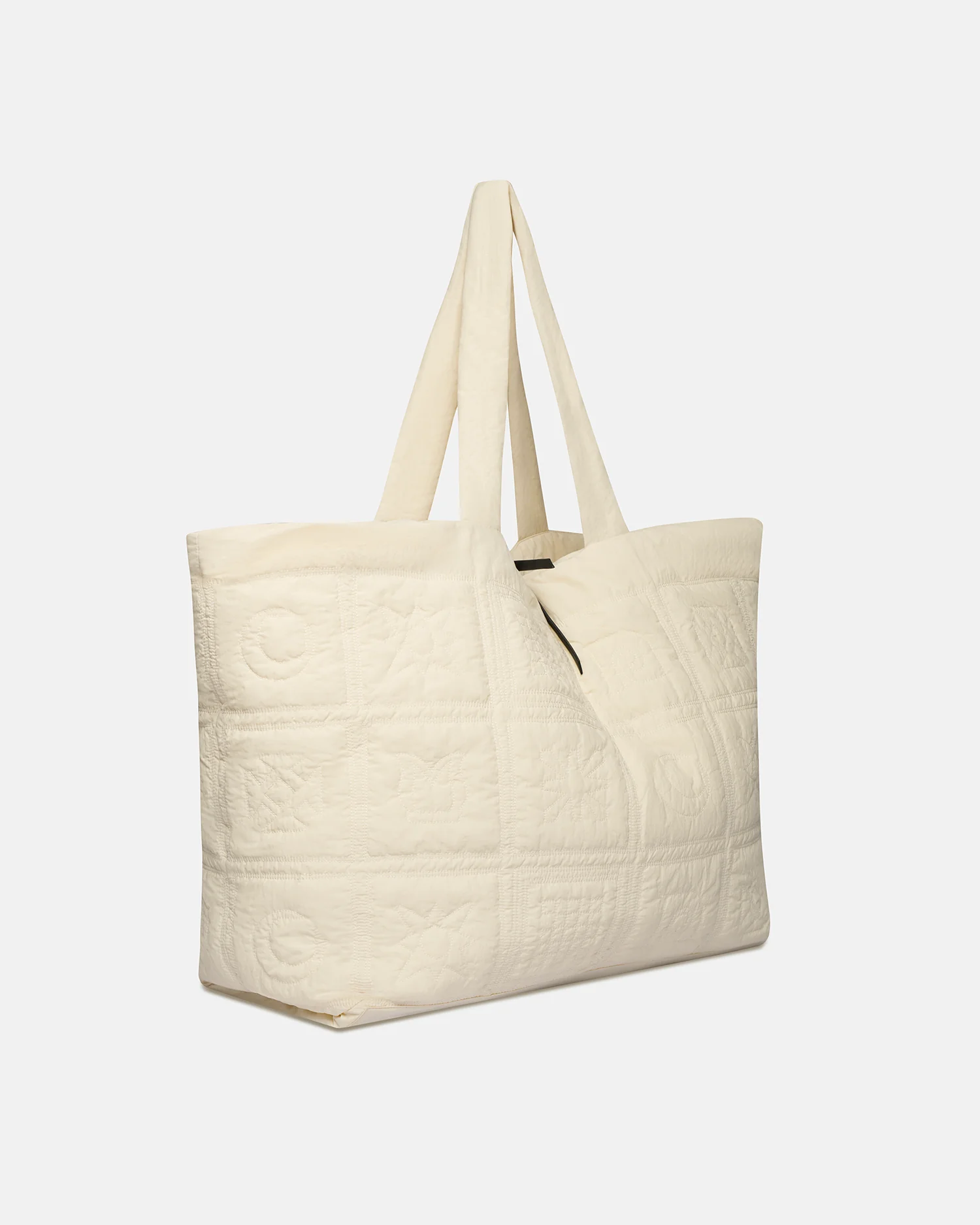 Symbol - Quilted tote bag - Creme - Image 3