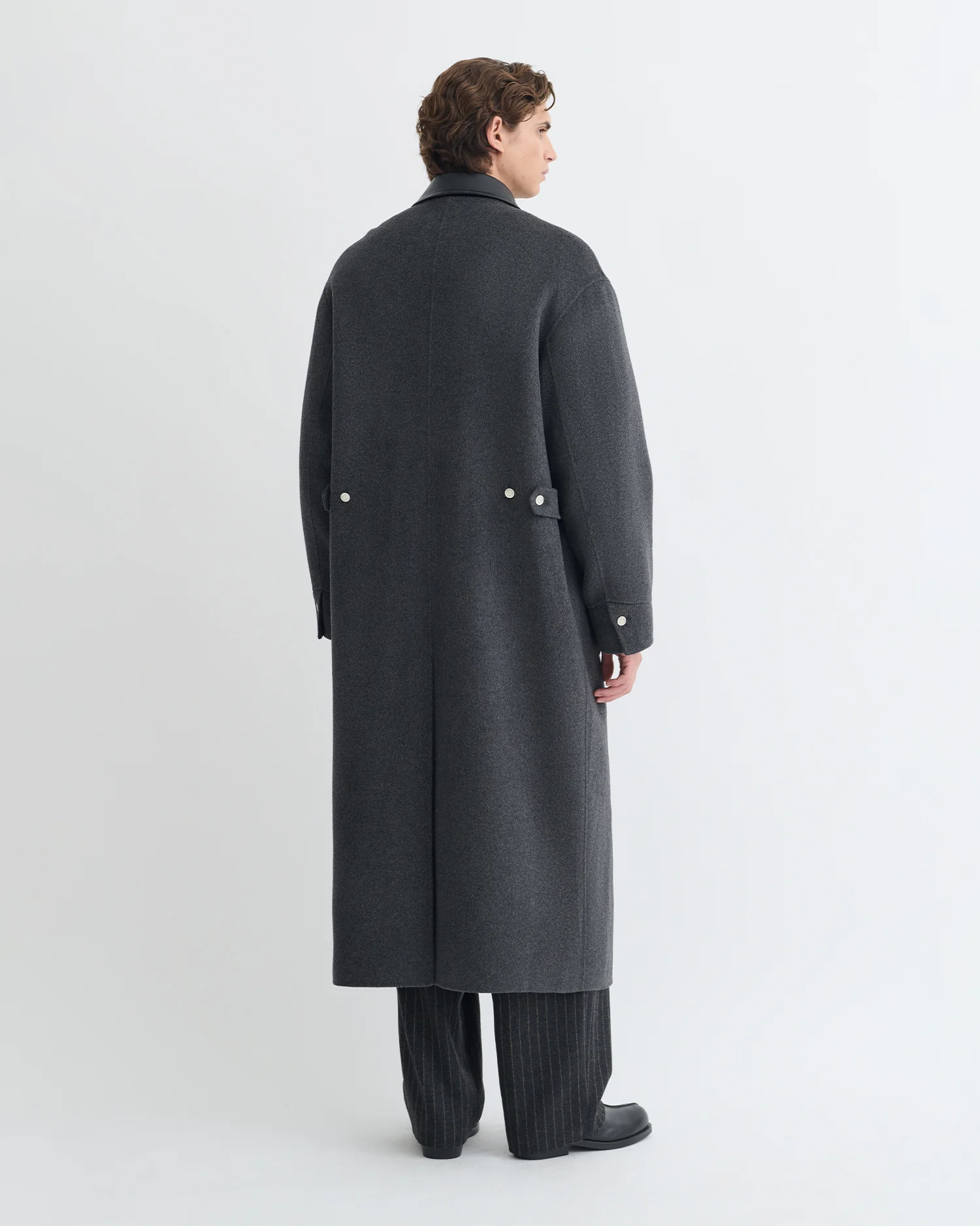 Wylder - Double wool coat - Grey Melange - Image 2