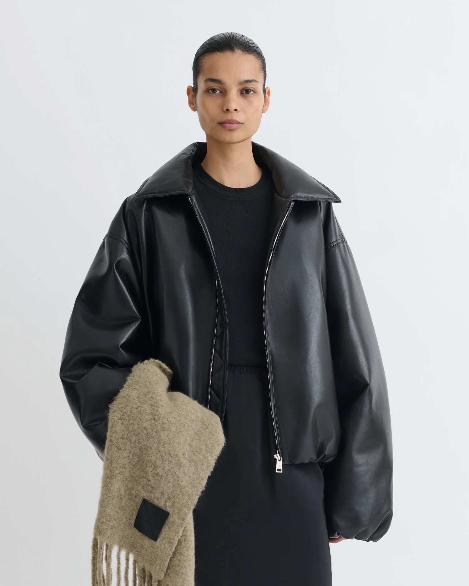Asger - Padded Okobor™ jacket - Black - Image 3