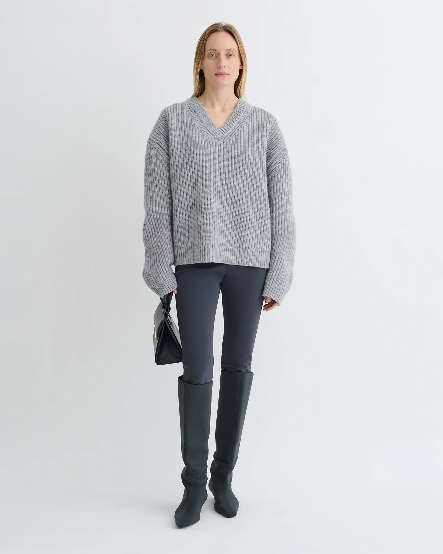 Morcar - Merino and cashmere sweater - Light Grey - Image 4