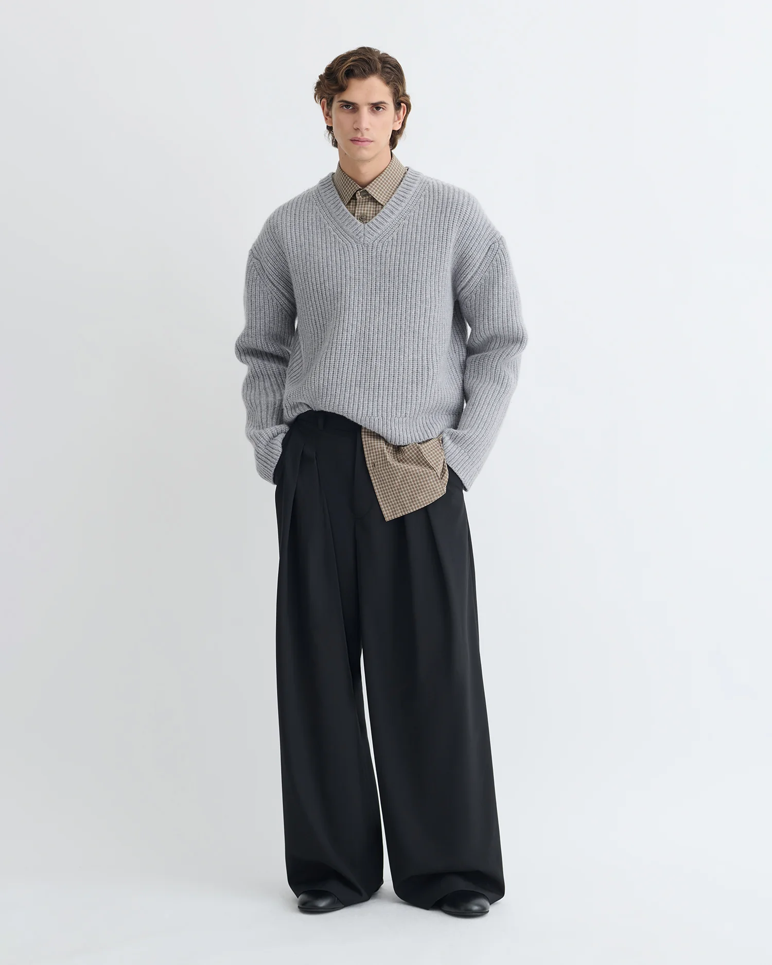 Morcar - Merino and cashmere sweater - Light Grey - Image 5