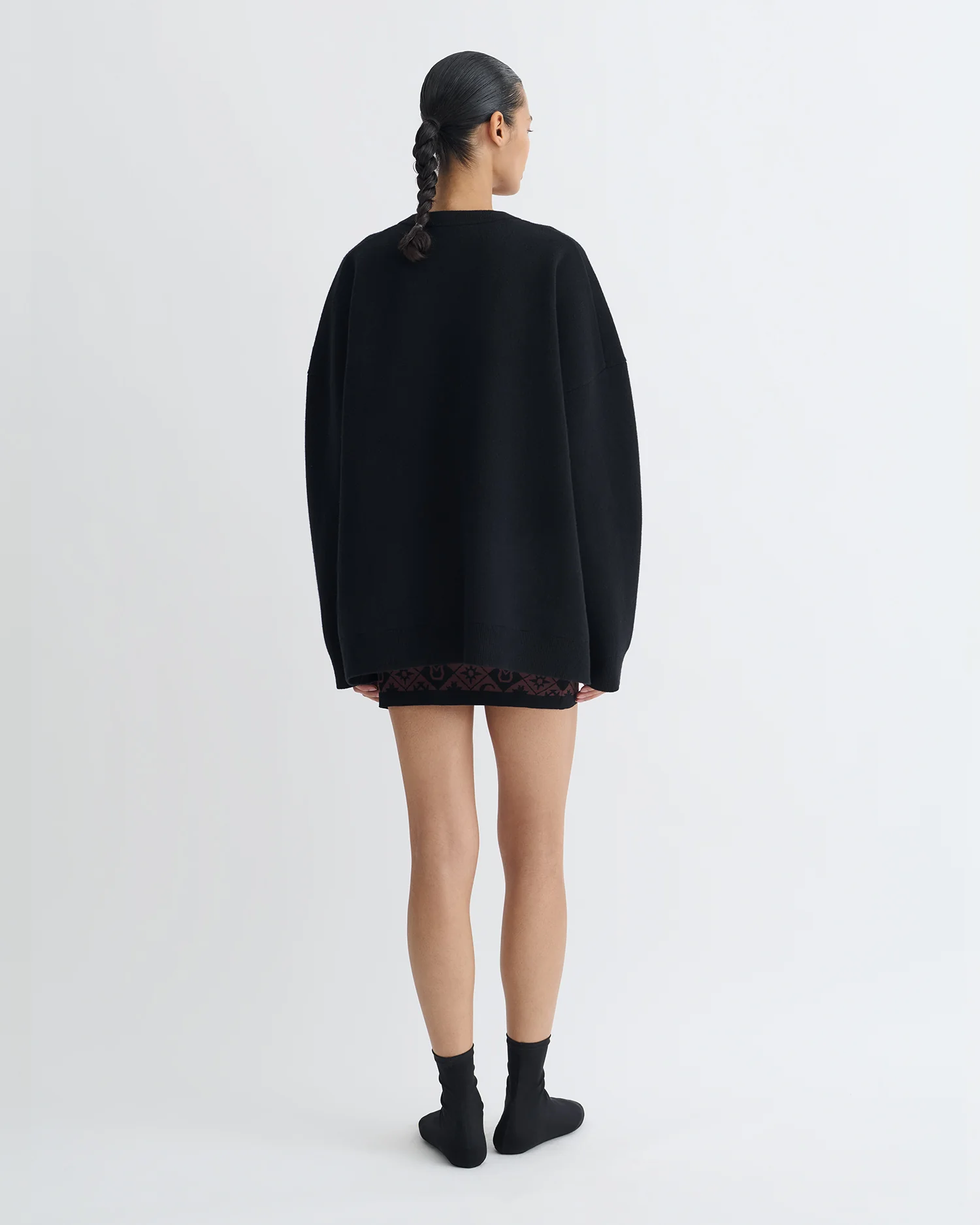 Oswin - Merino sweater - Black/Off Black Papercut - Image 6