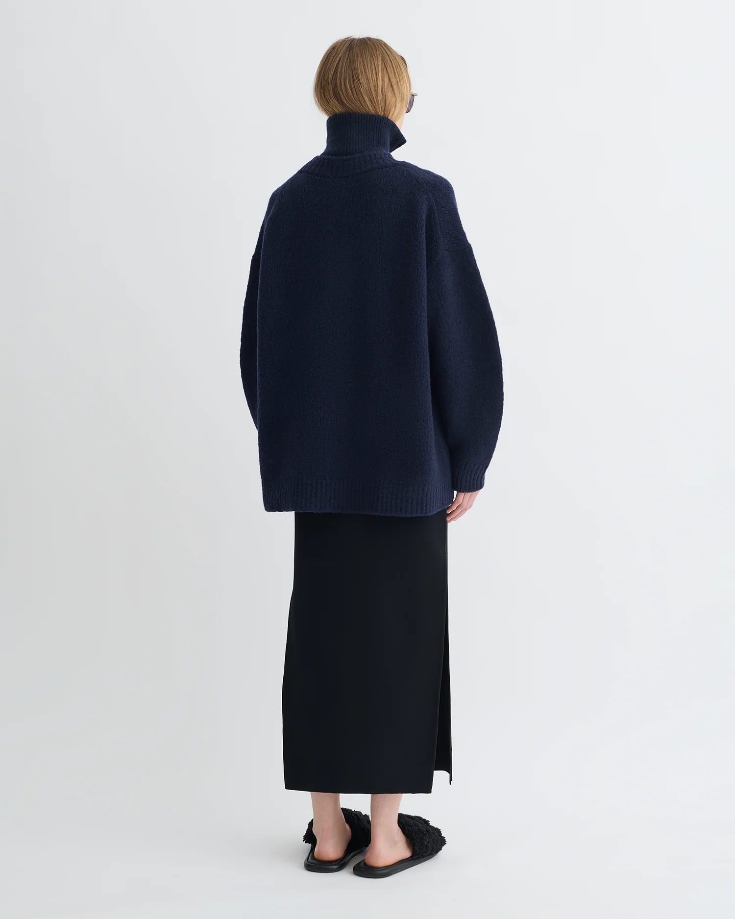 Kylen - Brushed merino sweater - Navy - Image 7