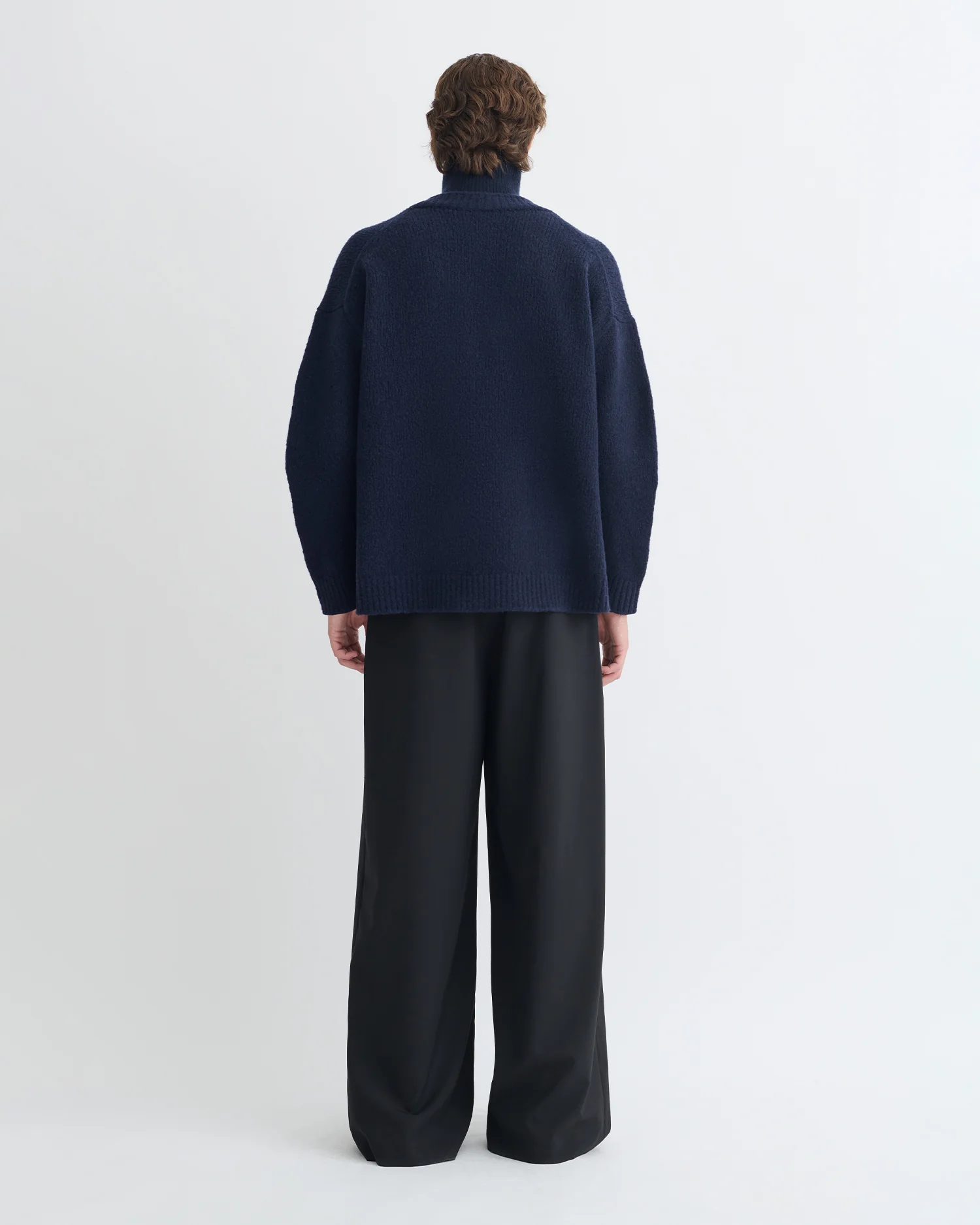 Kylen - Brushed merino sweater - Navy - Image 8