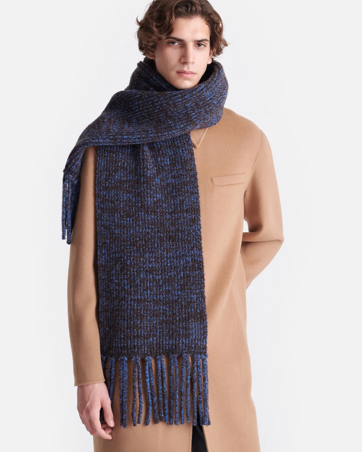 Ives - Boucle scarf - Blue/Brown - Image 2