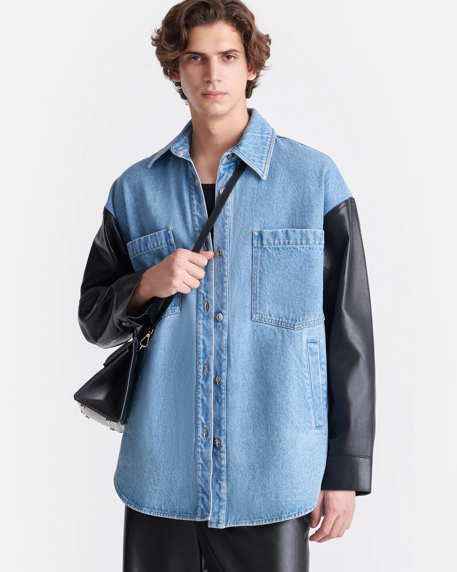 Zinnie - Shirt - Mid Blue-Black - Image 3