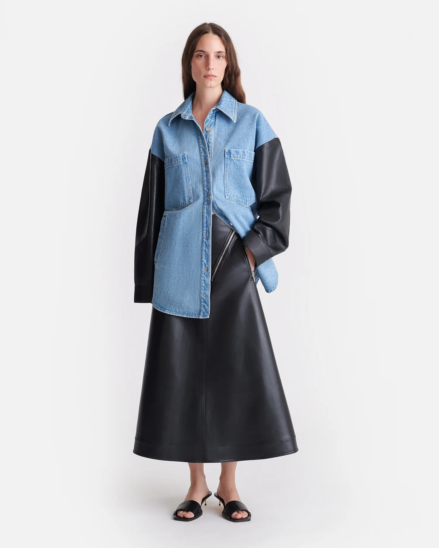 Zinnie - Shirt - Mid Blue-Black - Image 4