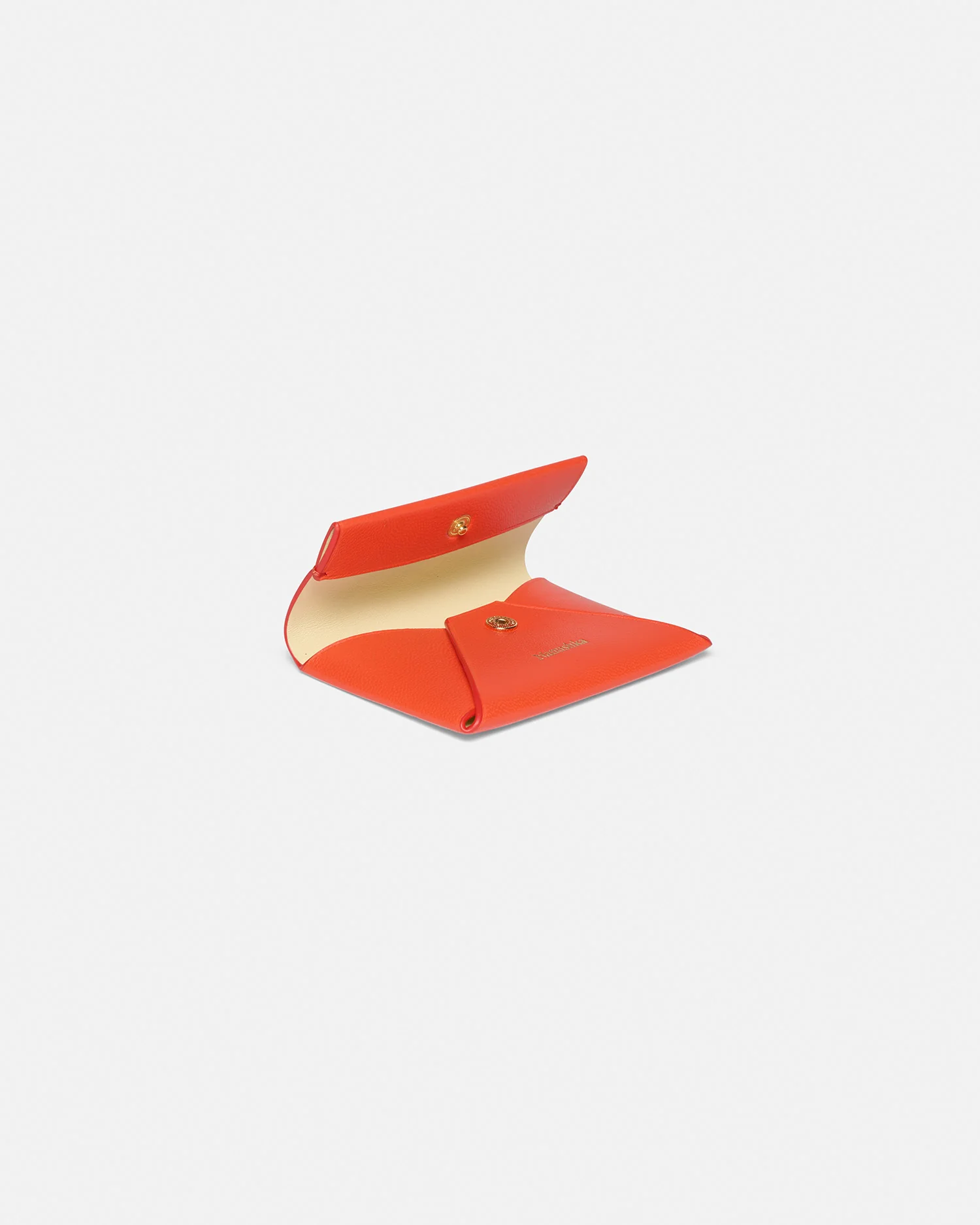 Folded - Leather cardholder - Red/Moonbeam - Image 3